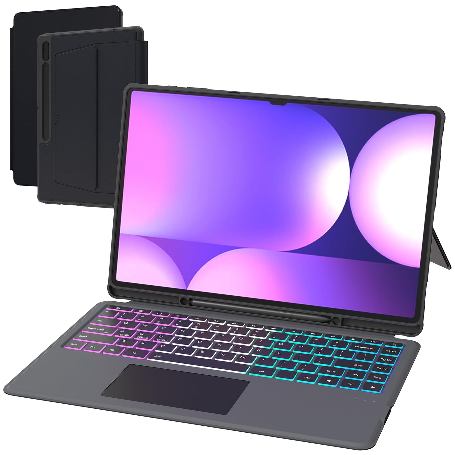 for Samsung Galaxy Tab S9 Ultra/S10 Ultra/S8 Ultra 14.6-inch Keyboard Case: 7 Colors Backlit Keyboard with Trackpad | Detachable Magnetic Keyboard Cover with Pen Holder for 14.6" Tab S10 Ultra/S9Ultra