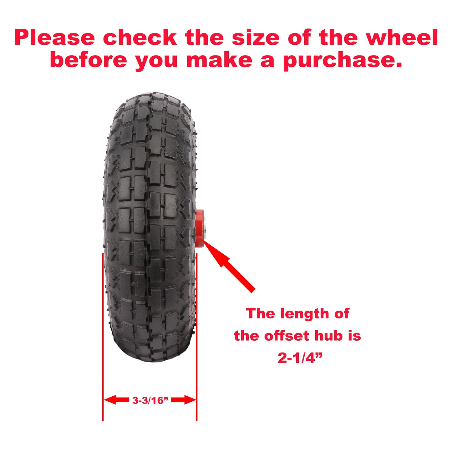 PEAKTOW PTW0001 New 10” 4.10/3.50-4” All Purpose Utility Pneumatic Air Tire on Wheel for Dolly Hand Truck Cart – 2PK