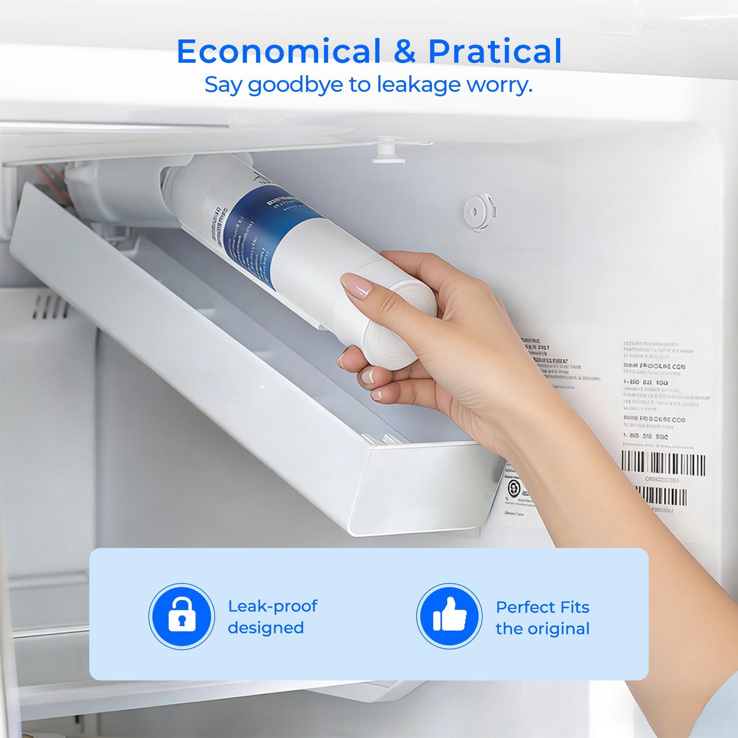 Suifl PWF-1 FPPWFU01 Water Filter & PureAir AF-2 FRGPAAF2 Air Filter Combo, Compatible with Frigidaire FRIGCOMBO6, FRFS2823AD, FRFS2823AS, FRFS282LAF, GRFC2353AF, GRFS2853AD, GRFS2853AF, 3 Combo