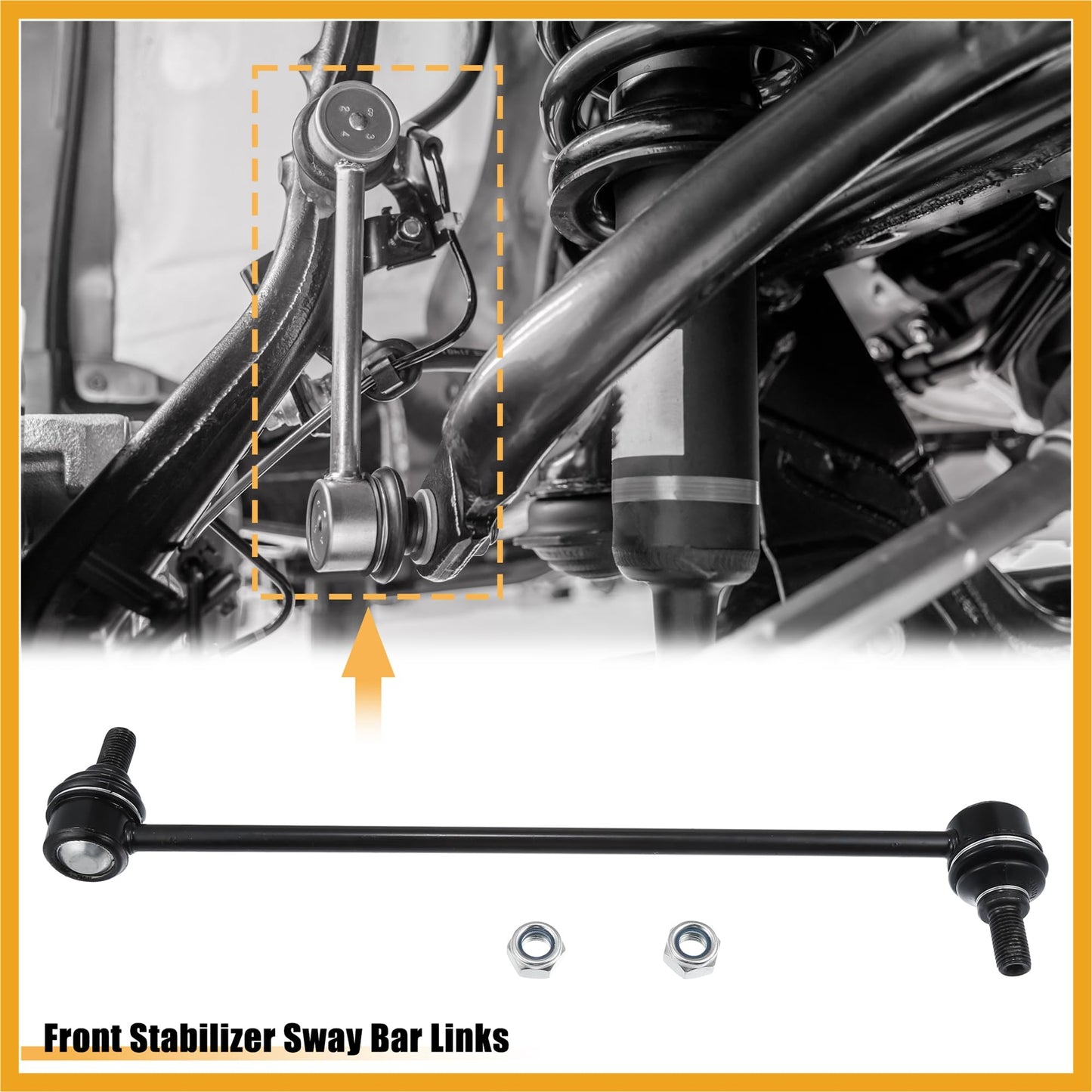 Partuto 2 Pcs Front Sway Bar Links for Hyundai Santa Fe 2013-2018 for Kia Sorento 2014-2015 Stabilizer Sway Bar Link Replacement