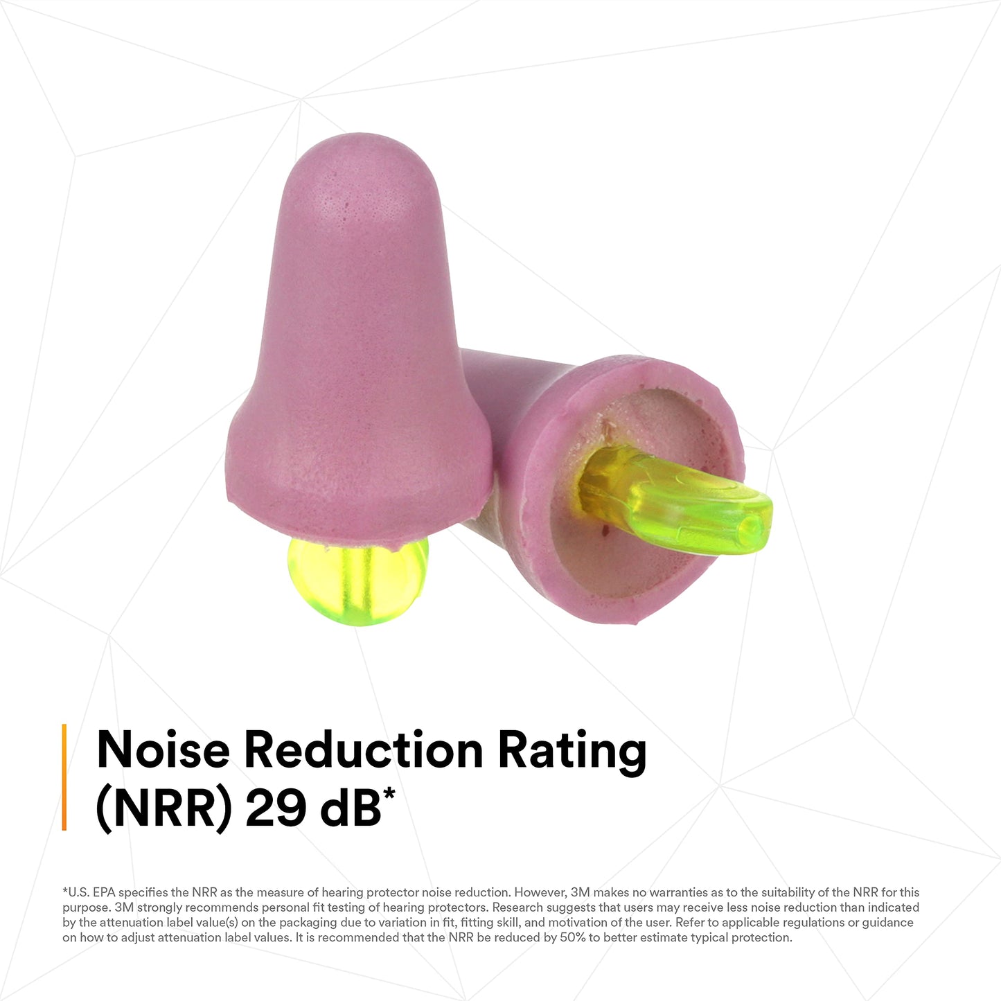 3M No-Touch 98014 P2000 Foam Uncorded Earplugs, 9.44" Height, 8.31" Length, 5.25" Width, Polyurethane, One Size, Purple