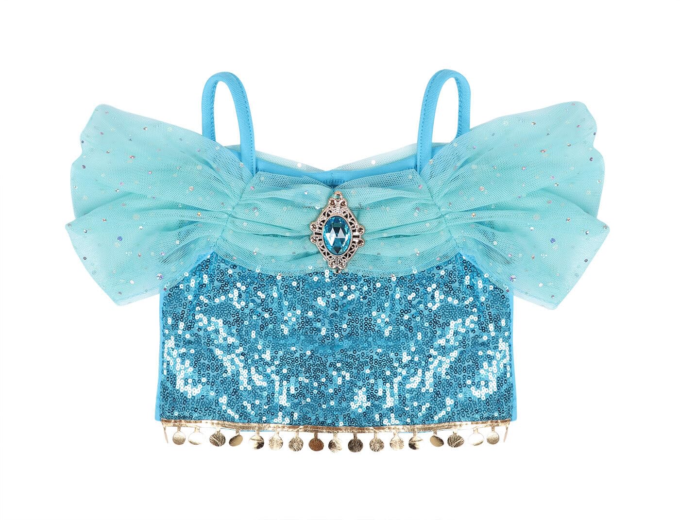 COTRIO Princess Costume for Girls Dress Up Princess Cosplay Costumes for Kids with Wig 5-6 Years