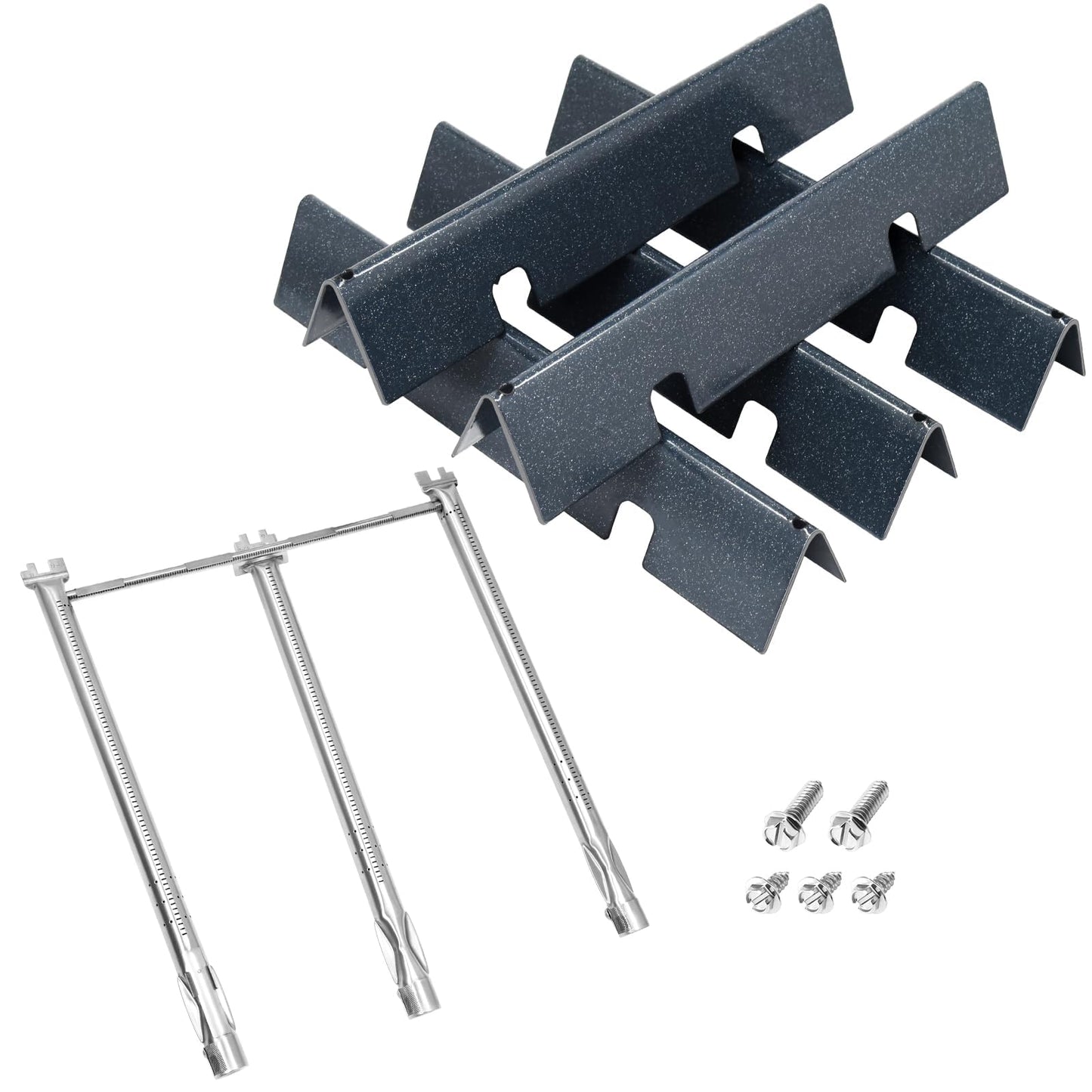 Hiorucet BBQ Replacement Parts for Weber Spirit 300 Series E310 E320 E330 S310 S320 S330, Weber Spirit II 300 Series Gas Grill with Front-Mounted Control, 7636 Flavorizer Bars and 69787 Burner Tubes
