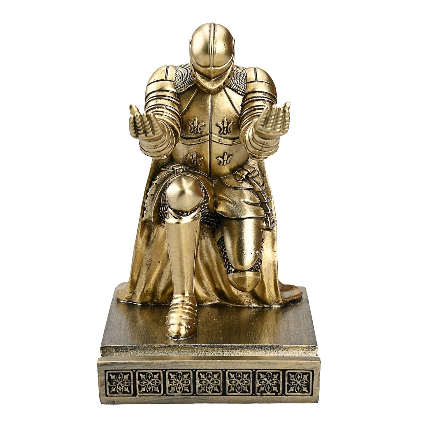CYXStar Windbreaker Soldier Knight Pen Holder Personalized Desk Accessory, Mobile Phone & Gaming Controller Holder, Device Stand Gift for Medieval Enthusiasts (Bronze)