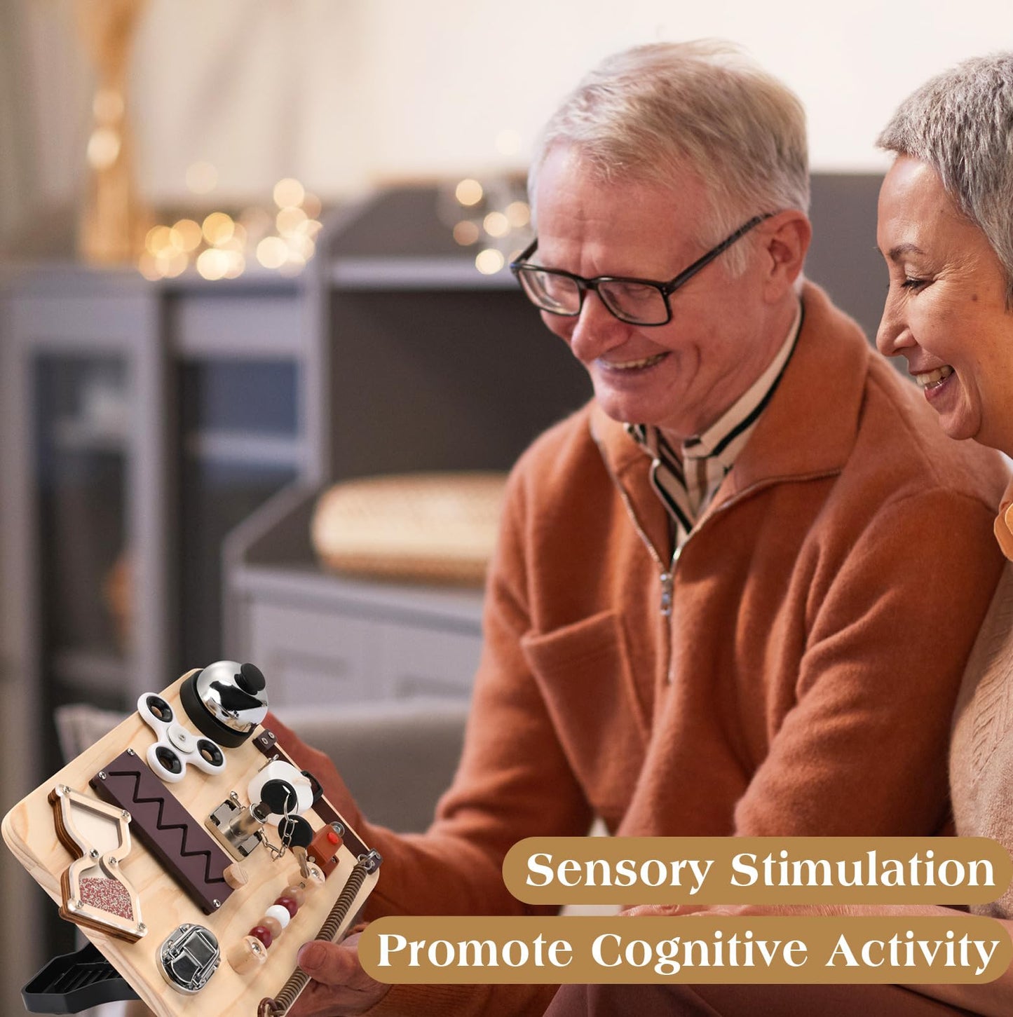 Dementia Activities for Seniors-Alzheimers Products for Elderly-Memory Games Autism Adult-Dementia Gadgets-Fidget Board- ADHD Toys-Anxiety Relief Items-Seniors Gift