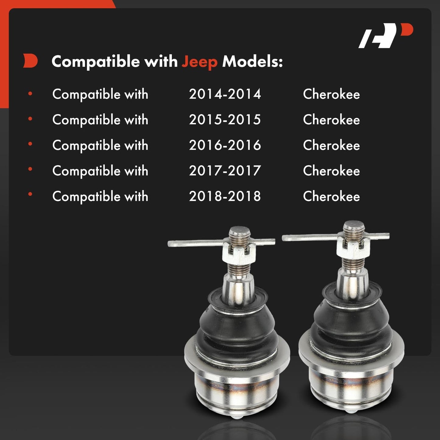 A-Premium 2 x Front Lower Ball Joint, Compatible with Jeep KL Series - Cherokee 2014 2015 2016 2017 2018
