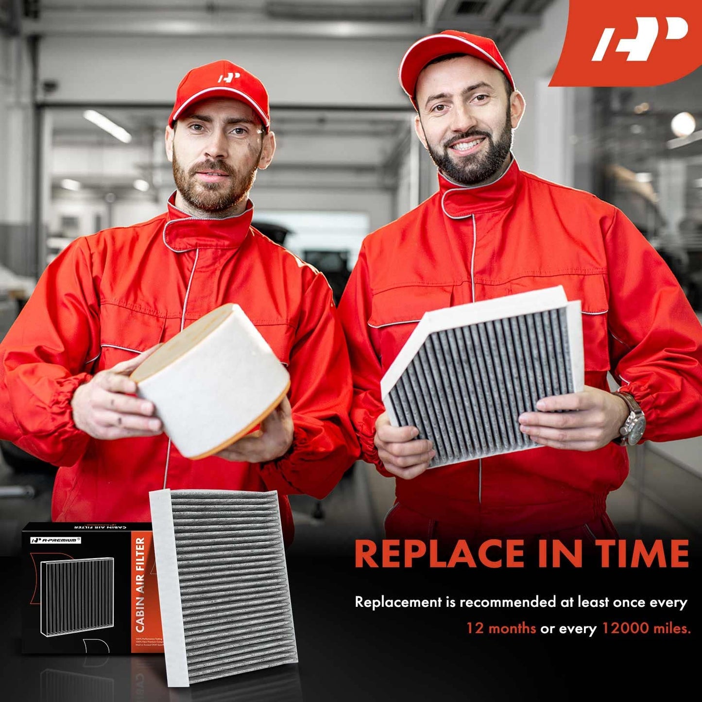 A-Premium 2-PC Cabin Air Filter w/Activated Carbon - Compatible with Mercedes-Benz Models - C200, C250, C300, CLS350, CLS400, CLS550, E200, E250, E300, E400, E550, GLK250, GLK350, SL450, SL500, AMG GT