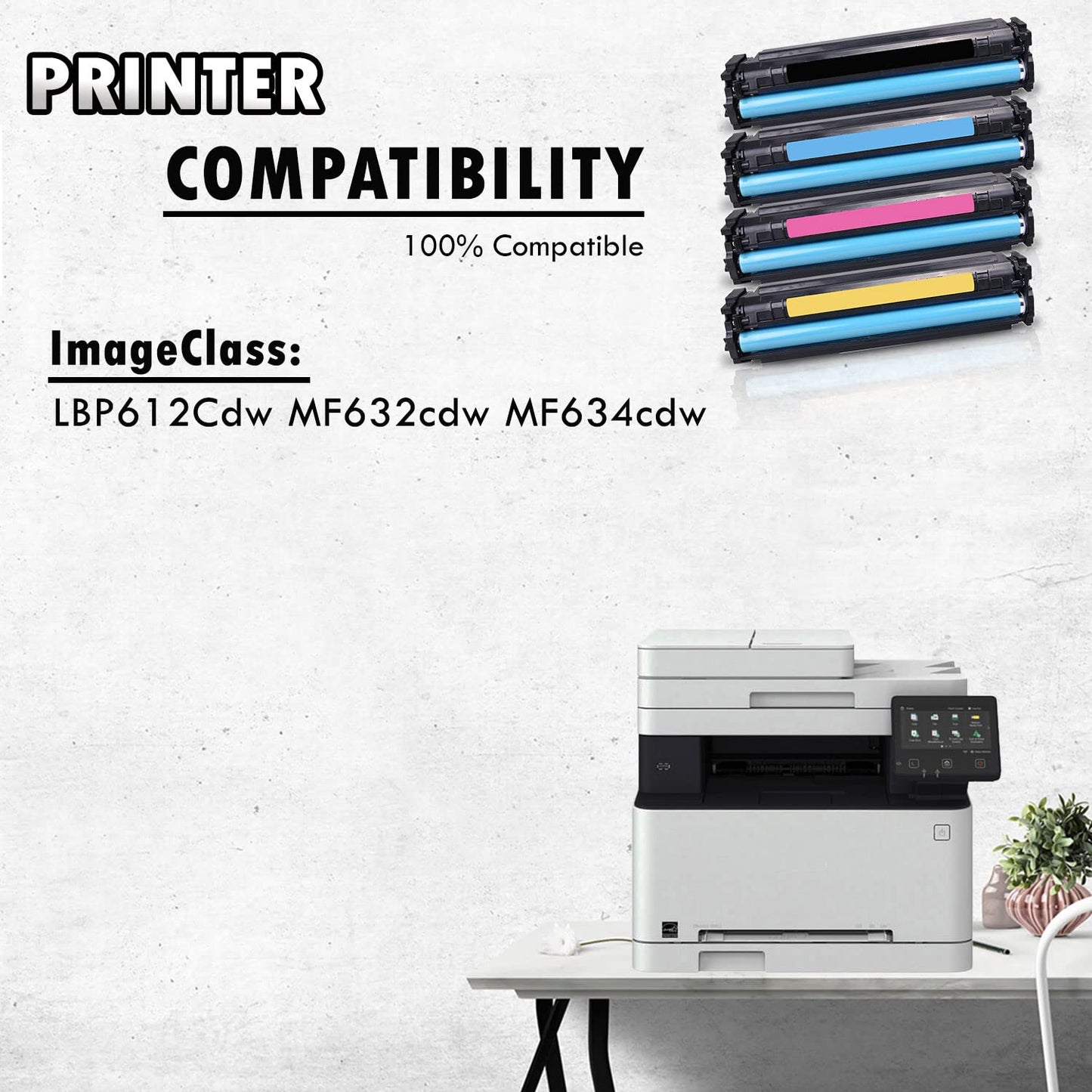 4 Inkfirst Compatible Toner Cartridges Replacement for Canon 045H 045 H 1246C001 1245C001 1244C001 1243C001 imageCLASS LBP612Cdw MF632cdw MF634cdw (1 Set)
