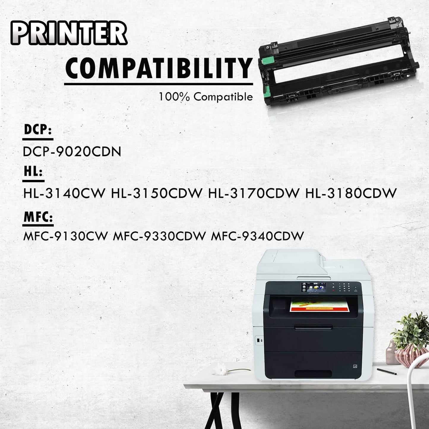 Inkfirst® Black Drum Unit DR-221CL (DR221CL) Compatible Remanufactured for Brother DR-221 Drum MFC-9340CDW HL-3170CDW HL-3170CW HL-3140CW MFC-9130CW MFC-9330CDW