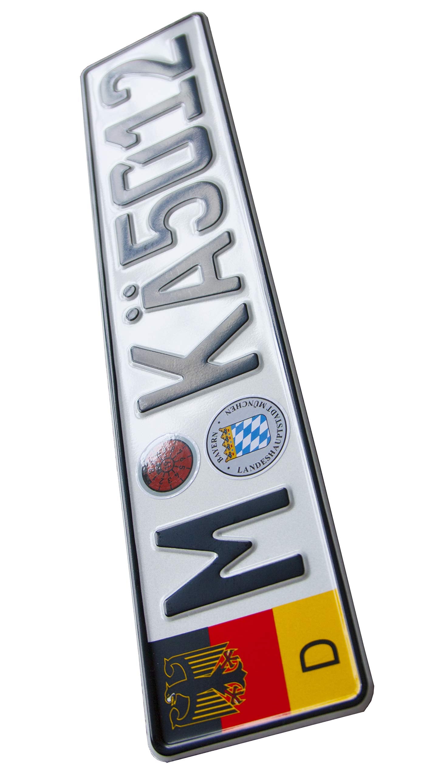 International Tie European German Euro License Plate with Random Numbers (Munich)