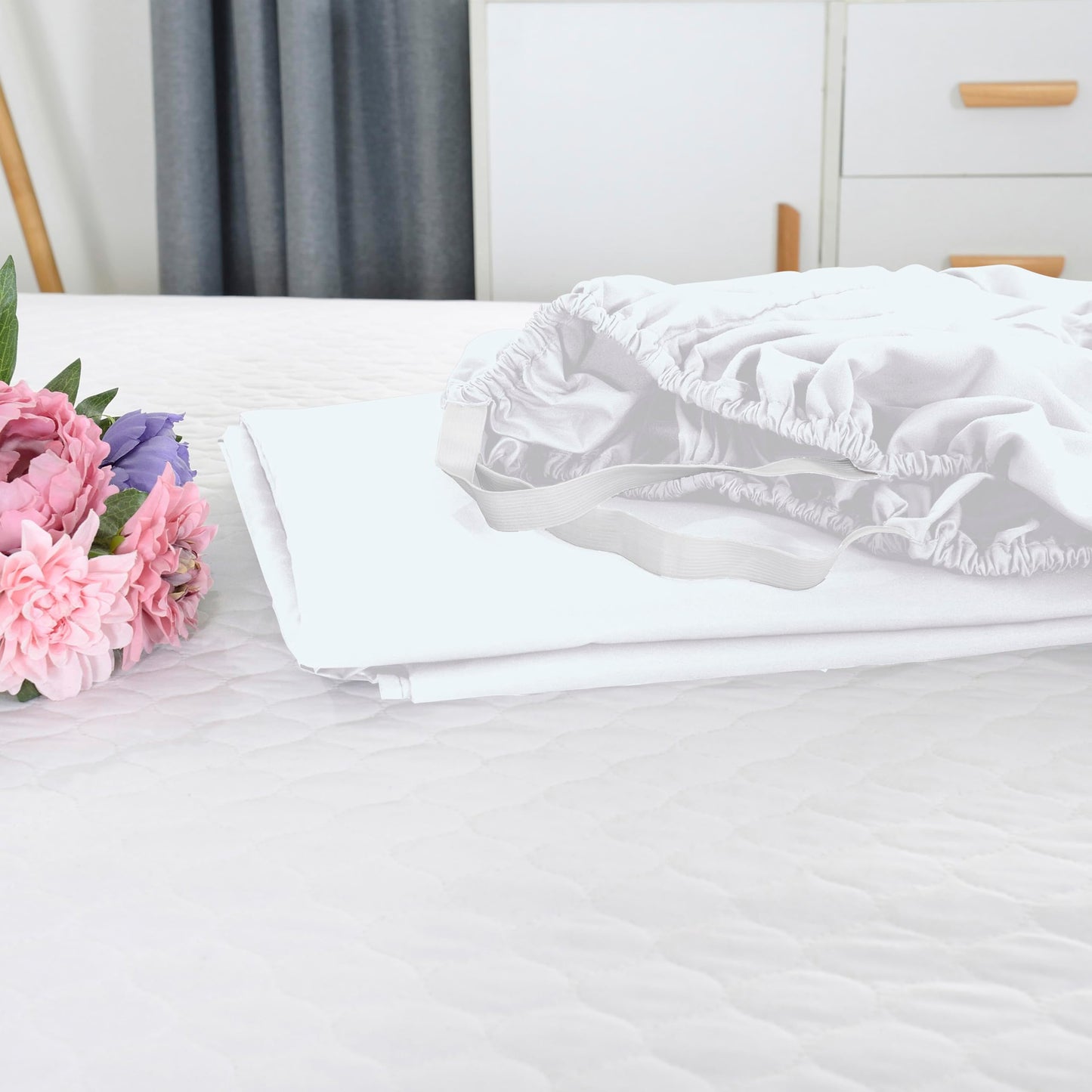 Elegant Comfort Premium Hotel Quality Extra Deep Pocket 18" - 21" inch Single Fitted Sheet for High Mattress, Luxury & Softest 1500 Thread Count Egyptian Quality Smart Pocket, King, White