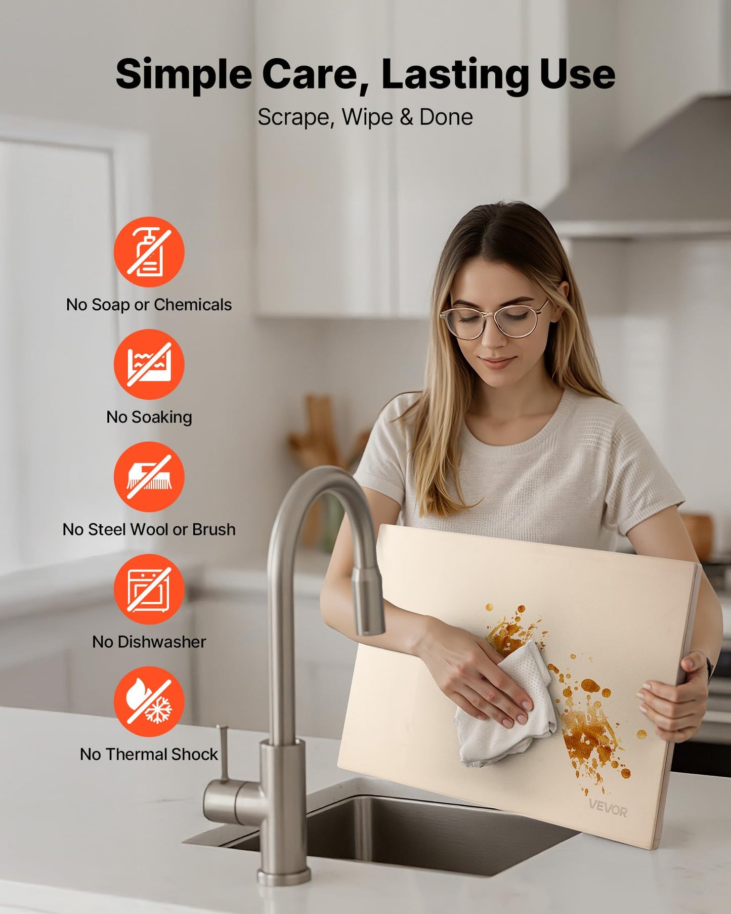 VEVOR Pizza Stone, 20 x 14 in Rectangular Cordierite Pizza Stone, Extra Large Baking-Stone with Aluminum Peel, 0.6 in Thick Heat-Resistant Cordierite, for Oven, Baking Bread & Pizzas, BBQ Grilling