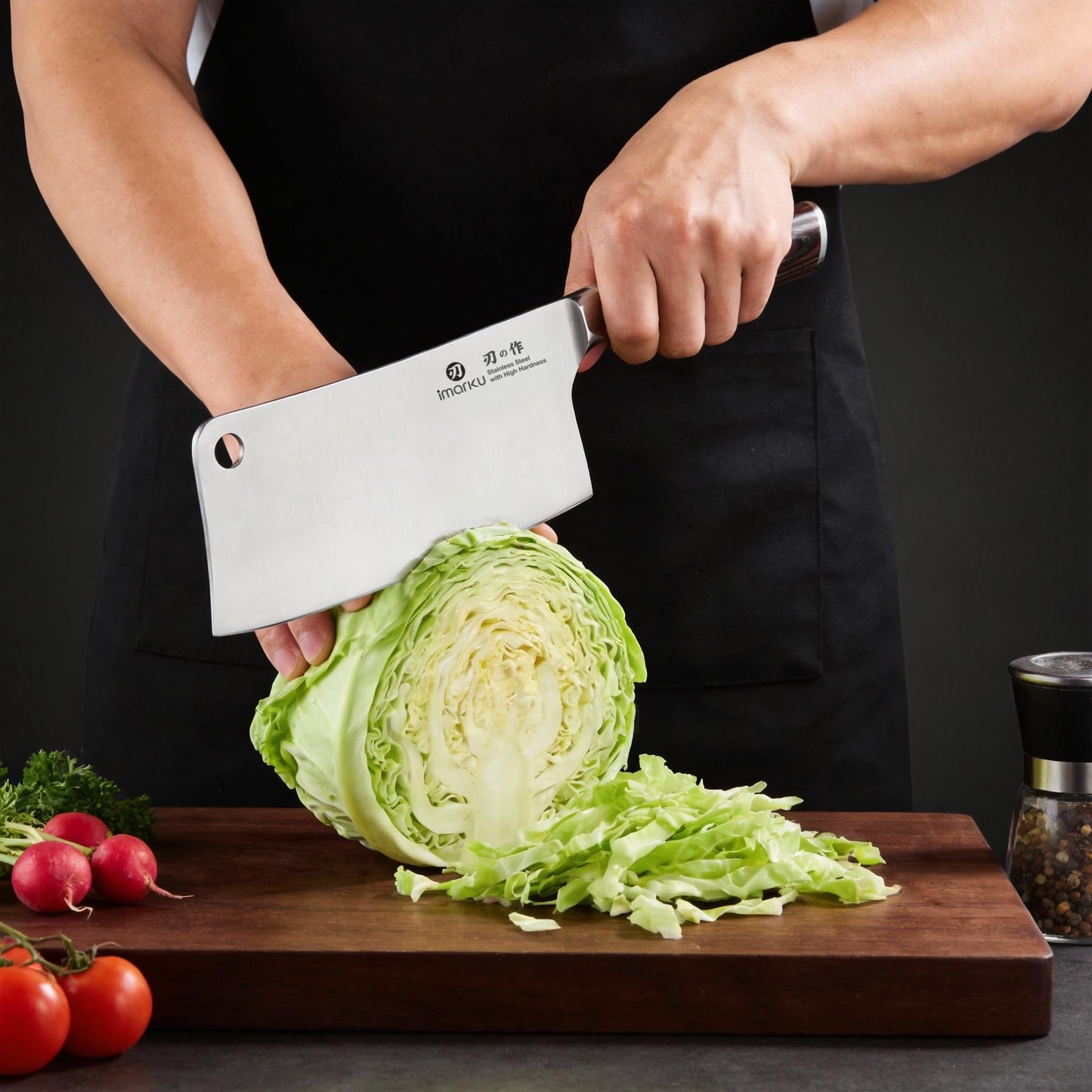 imarku Cleaver Knife 7 Inch Meat Cleaver - SUS440A Japan High Carbon Stainless Steel Butcher Knife with Ergonomic Handle, Ultra Sharp Knife, Kitchen Gadgets for Home/Restaurant,Perfect Gifts