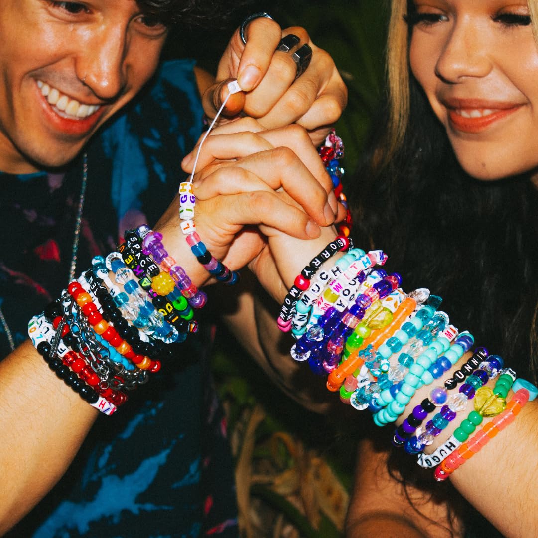 kandi bar Party Hard Rave Bracelets (13-Pack) | EXPLICIT 18+| 2024 Edition | Wear and Trade Handmade PLUR Music Festival Accessories | Different Phrases Every Time
