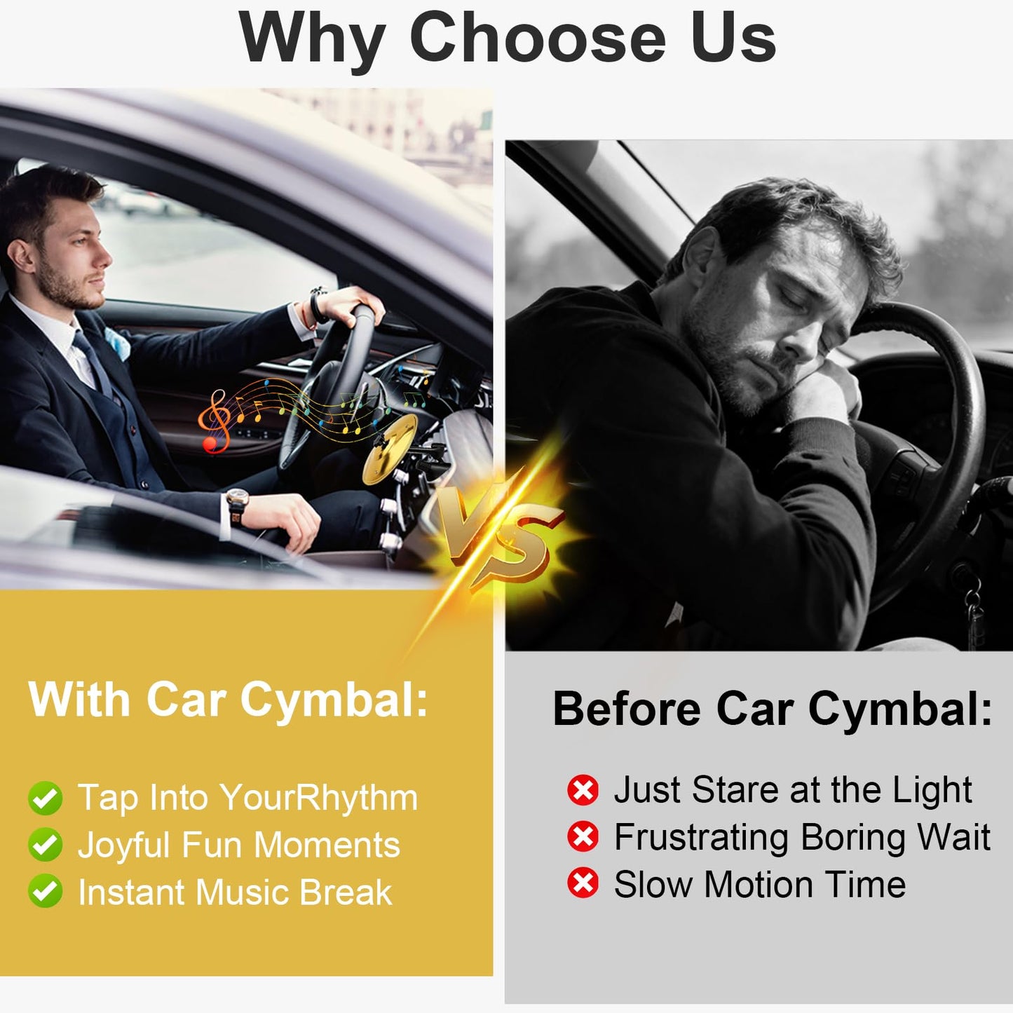 Car Cymbal Air Vent, Car Symbol Drum Air Vent, Crash Dash Board Drum Symbol, Mini Drums Crash Cymbal For Music Lovers(Gold)
