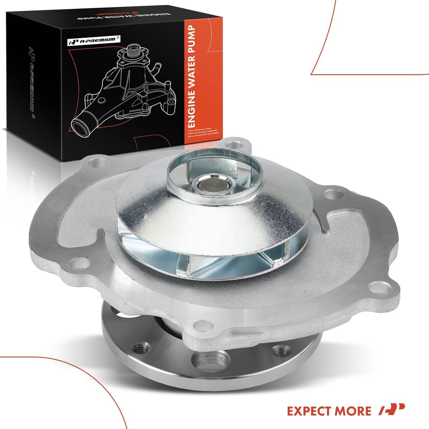 A-Premium Water Pump W/Gasket [DOHC, 6Cyl 2.8 3.0 3.6L] Compatible with Chevy & GMC & Cadillac & Buick & Pontiac & Saab & Suzuki & Saturn, for Camaro, Equinox, Colorado, SRX, LaCrosse, Allure & More