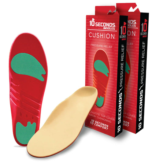 10 Seconds Pressure Relief 3020 – Neutral Arch, Medium Support, Plastazote Topper Relieves Pain from Diabetes and Arthritis Sufferers, Fits Most Footwear (M 10.10.5, W 11.5/12) 2-Pack