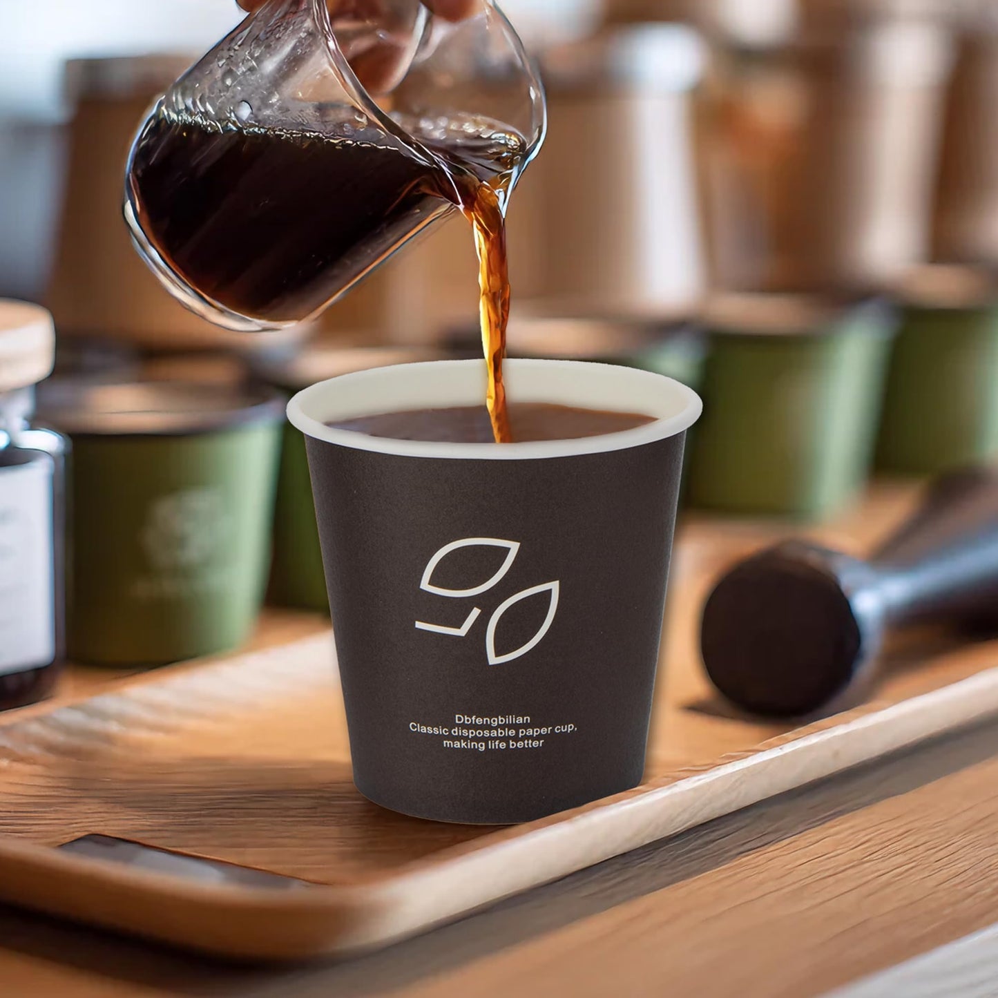 Dbfengbilian 6 oz Paper Cups, 600 Ct – Leak-Proof & Recyclable Disposable Coffee Cups, Food-Safe Poly Lining for Hot Drinks Like Espresso, Tea, and Hot Chocolate – Ideal for Office, Home, Party