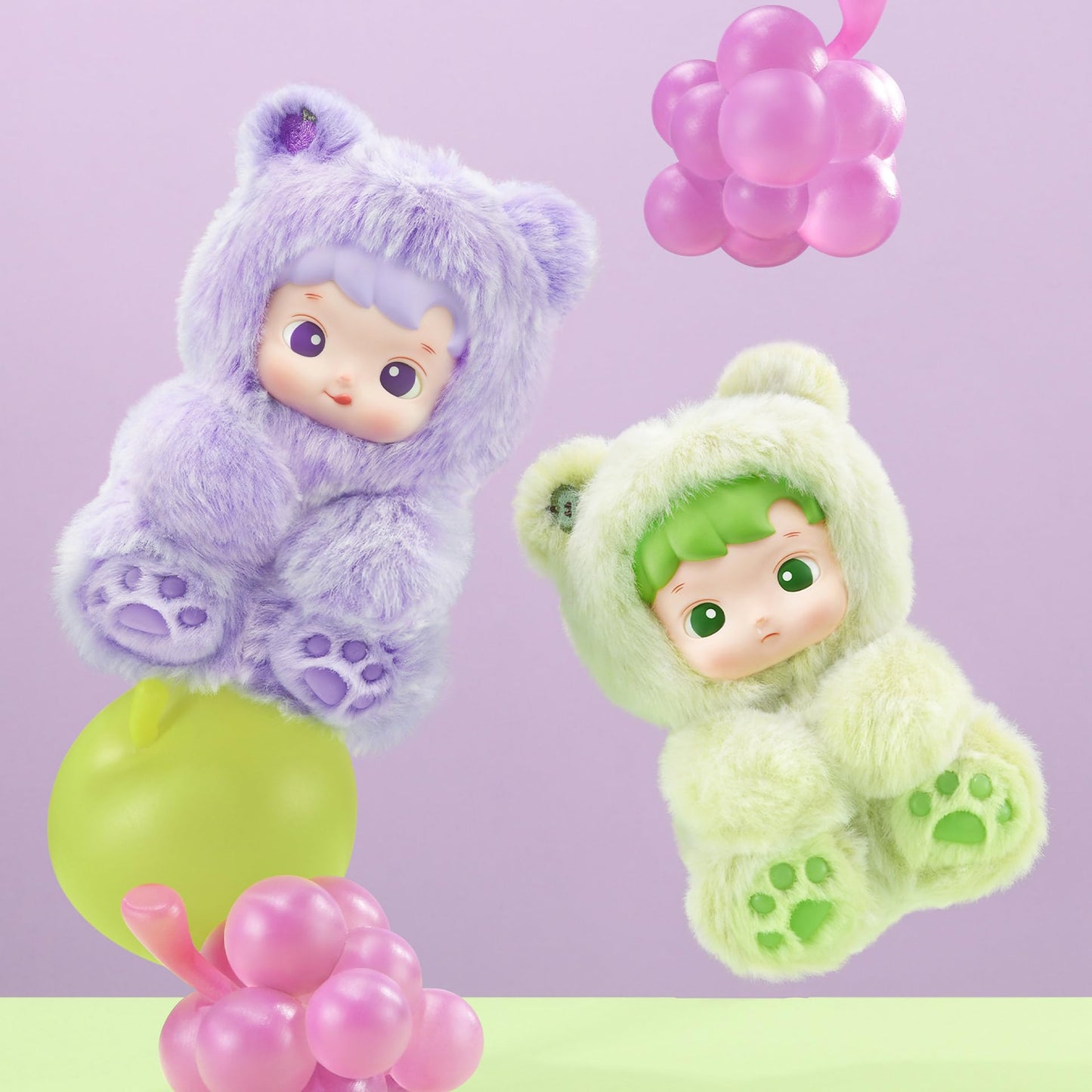 POP MART HACIPUPU Gummy Bear Series-Vinyl Plush Pendant Blind Box, Random Design Action Figures Collectible Toys Decorations, Holiday Birthday Gifts for Girls and Boys, Single Box