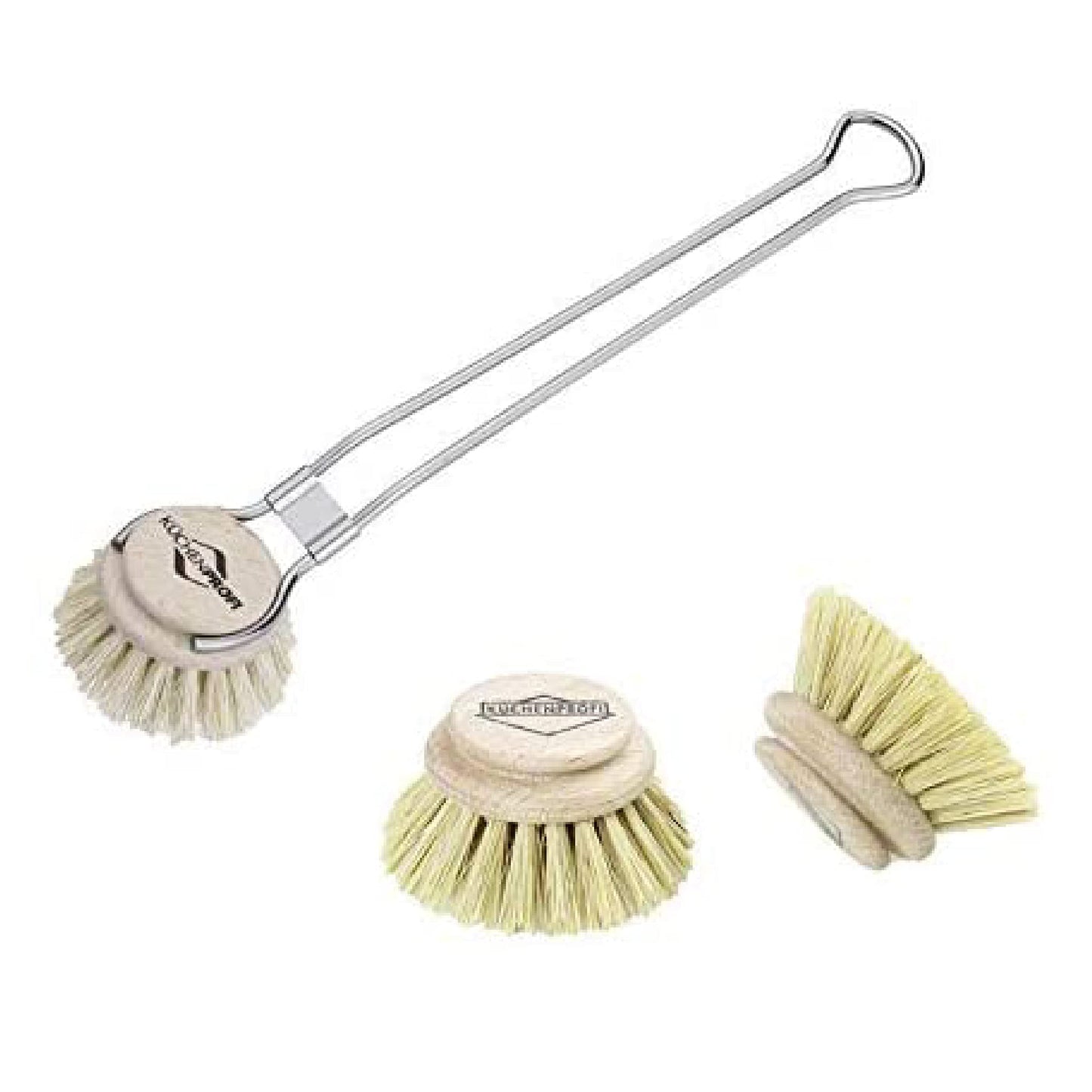Kuchenprofi Classic Dishwashing Brush and 2-Pack Replacement Refill