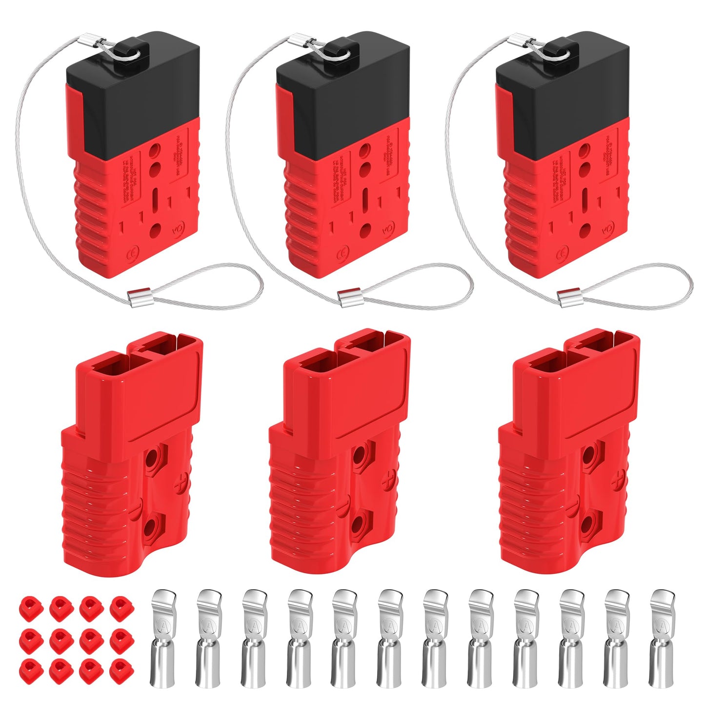 RVBOATPAT 175A Battery Quick Connect/Disconnect, 1/0 AWG Wire Harness Plug Connector 12V Battery Cable Connector for Trailer Towing Winch Quick Connect Systems - 6 PCS