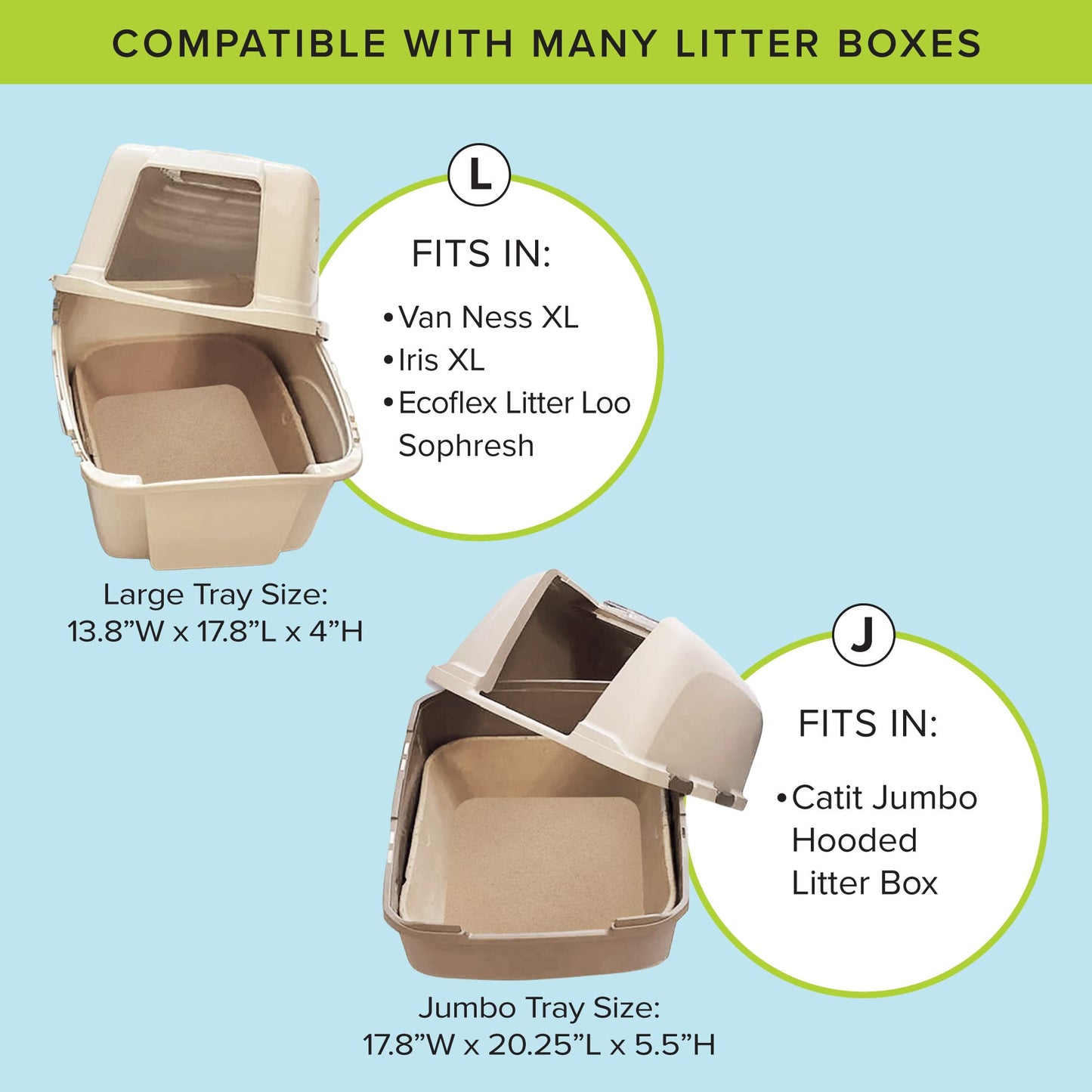Kitty Sift (6-Pack) Disposable Cat Litter Box, Sustainable, Clean - Jumbo, 6-Pack