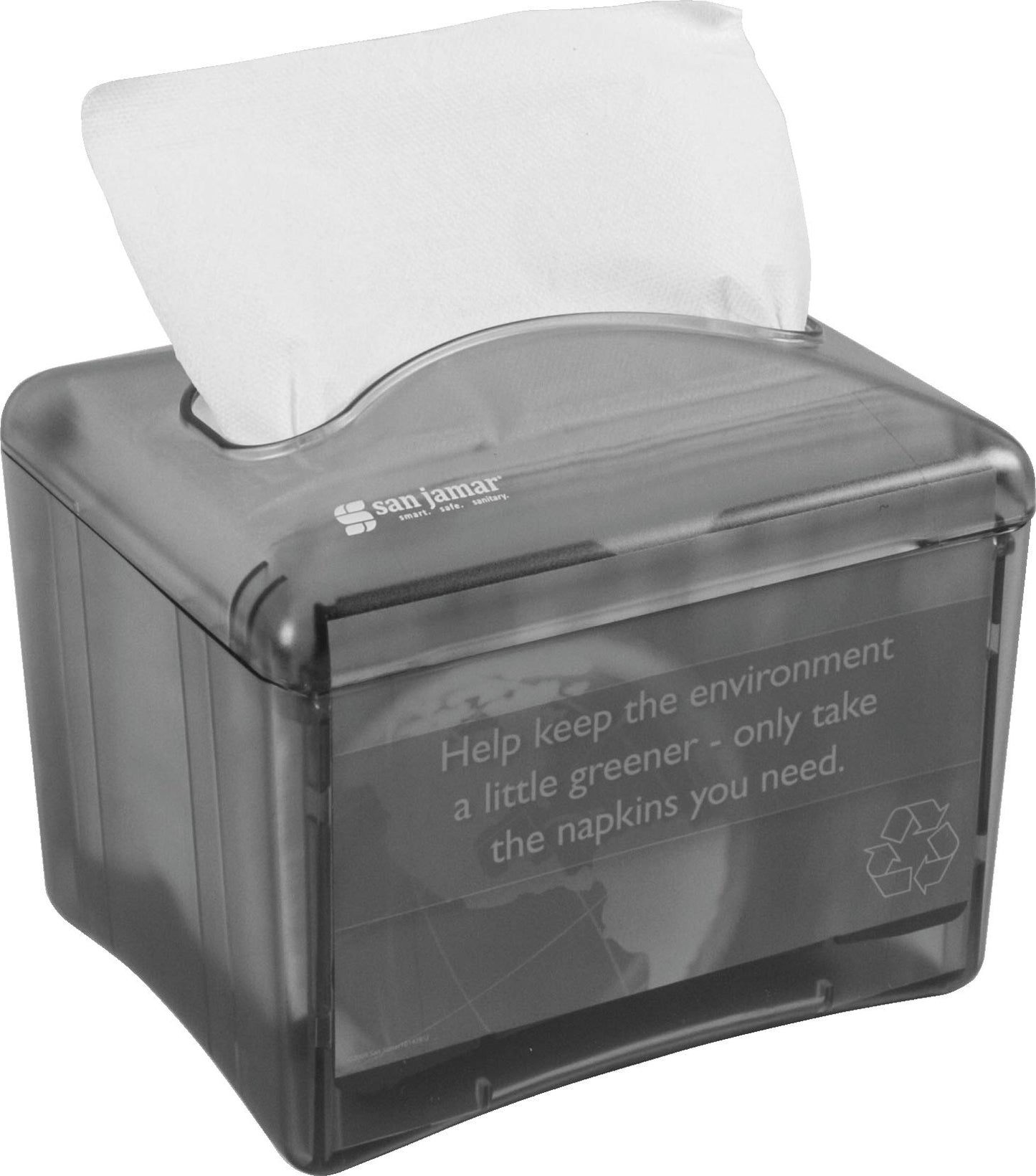San Jamar H4003 Venue Table Top Interfold Napkin Dispenser, 200 Capacity, Black Pearl