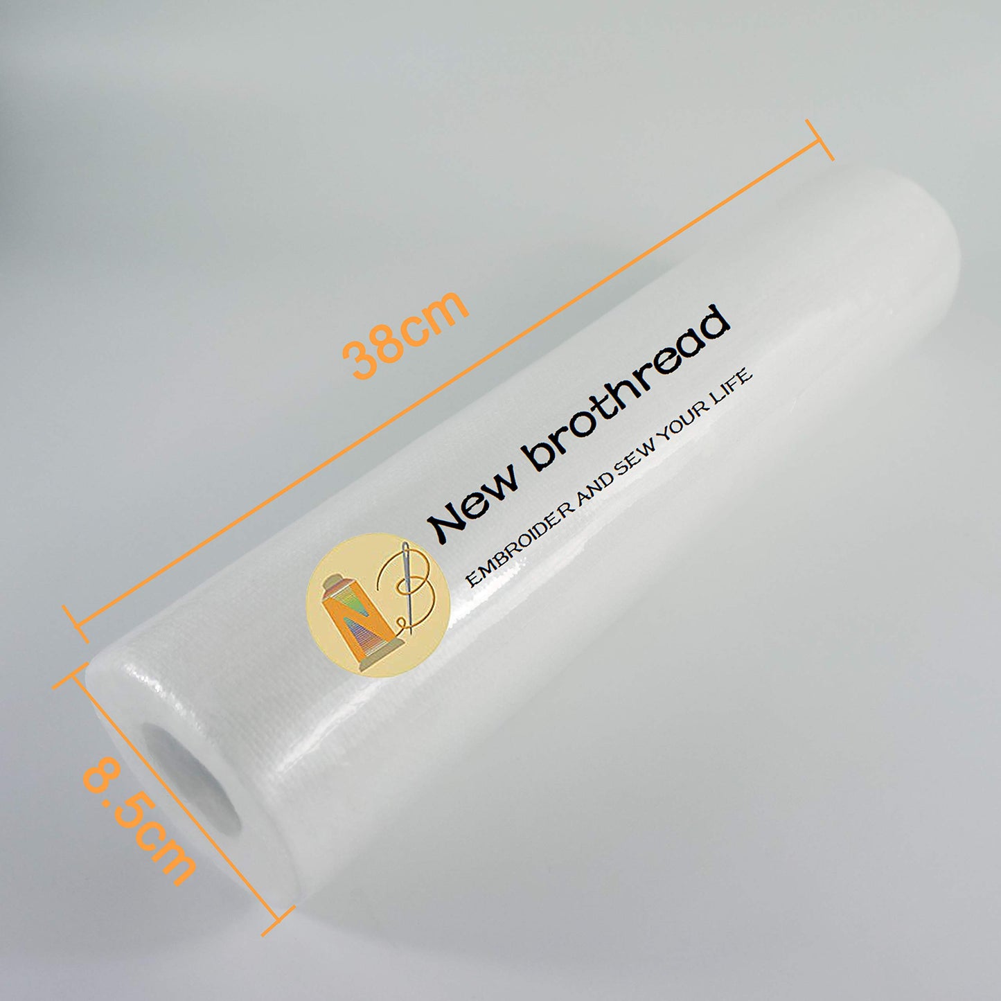 New brothread No Show Mesh Machine Embroidery Stabilizer Backing 15" x 25 Yd roll - Light Weight 1.8 oz - Cut into Variable Sizes for Machine Embroidery and Hand Sewing