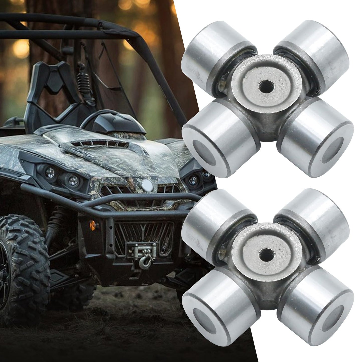 DUZFOREI 2 Pack 715500371 Rear Driveshaft U-Joint Set, Replacement for Can-Am Outlander 400 450 500 570 650 Maverick 1000R 1000 Max Traxter 500 XL Auto, Replaces 703000022