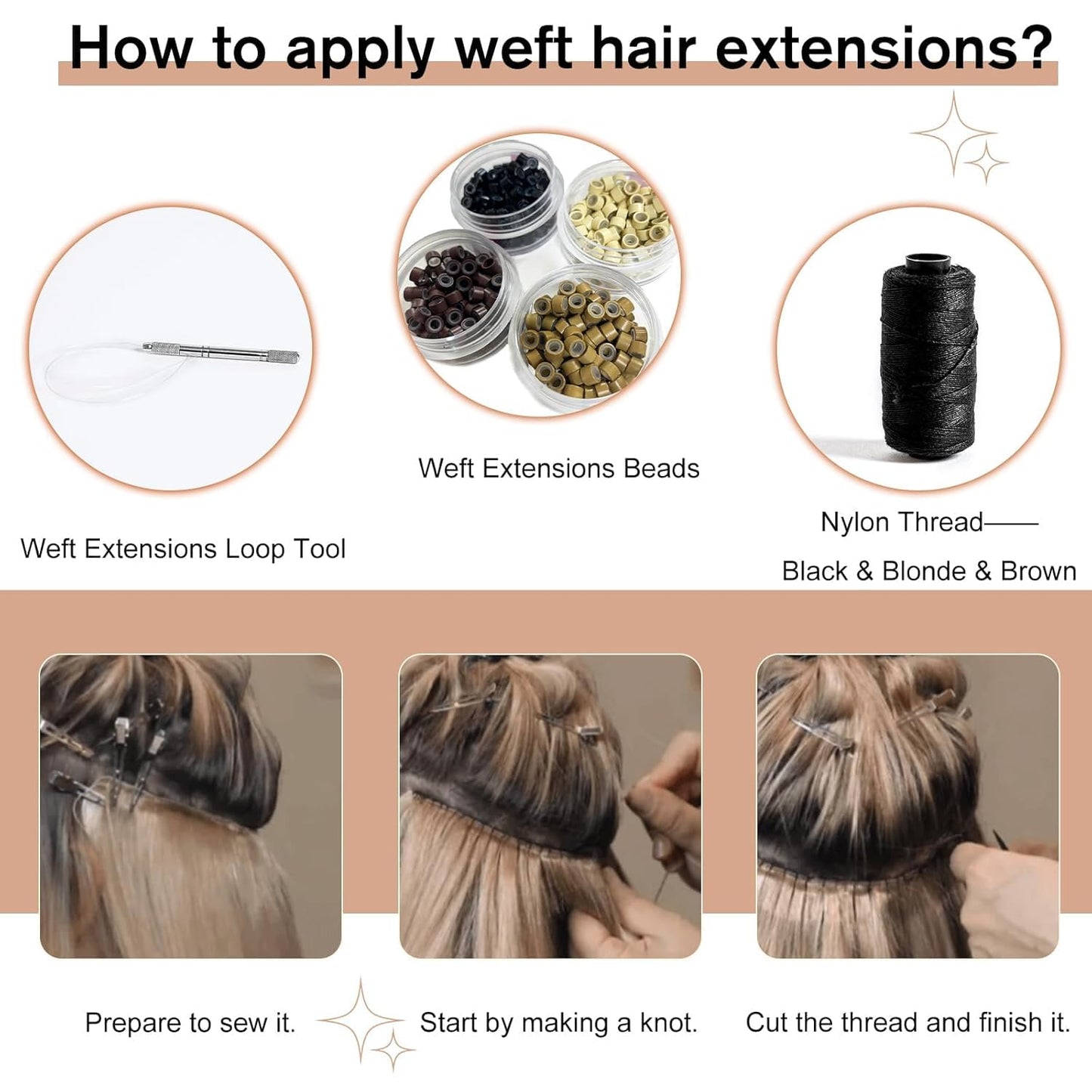 Full Shine Weft Hair Extensions Human Hair Single Genius Weft Sew in Extensions 50G Brown and Blonde Balayage Hair Extensions 18 Inch Silky Straight Human Hair Weft Extensions