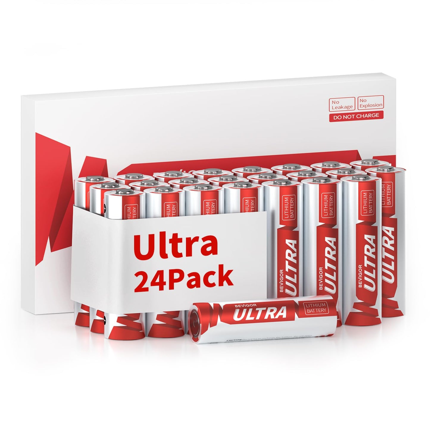 BEVIGOR AA Lithium Batteries 24Pack Ultra, 3500mAh 1.5V Double A Lithium Battery, Longer Lasting AA Batterie for Blink Camera Smart Lock Deadbolt, Aralm System etc High-Tech Devices, Non-Rechargeable