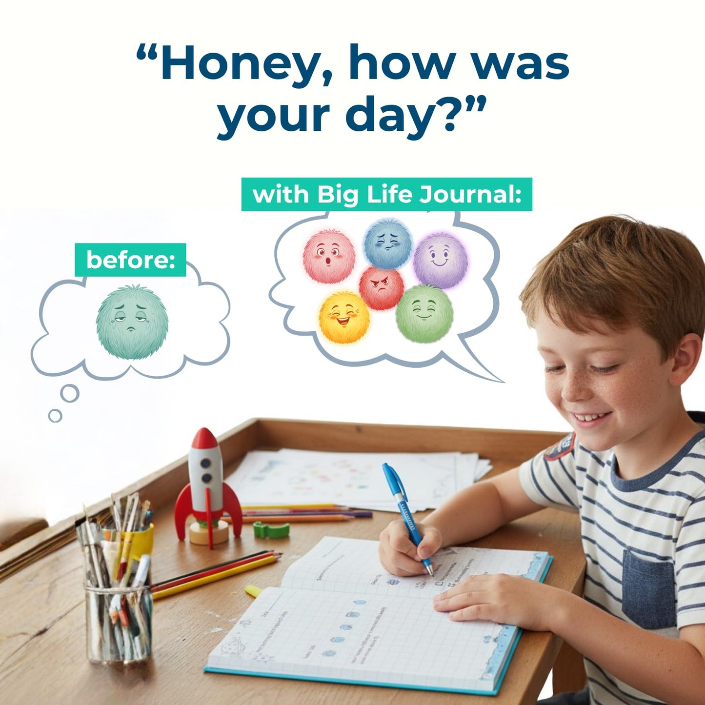 Big Life Journal - Daily Journal for Kids - A Growth Mindset Workbook for Children – Interactive Journal and Goal Planner for Kids – Daily Guided Journal for Children… (Green)