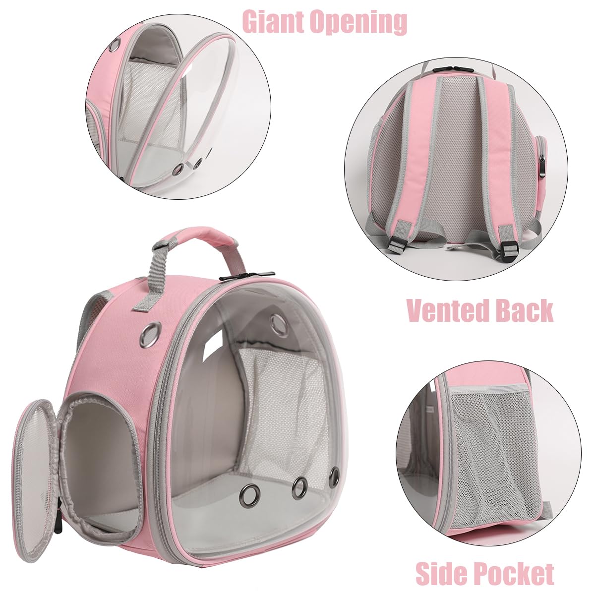 Small Bird Travel Backpack Carrier Cage, Backpack to Transport Backpack Carrier with Metal Tray Stand Perch for Parakeet Cockatiel Budgies Vet Carry Book Bag Green