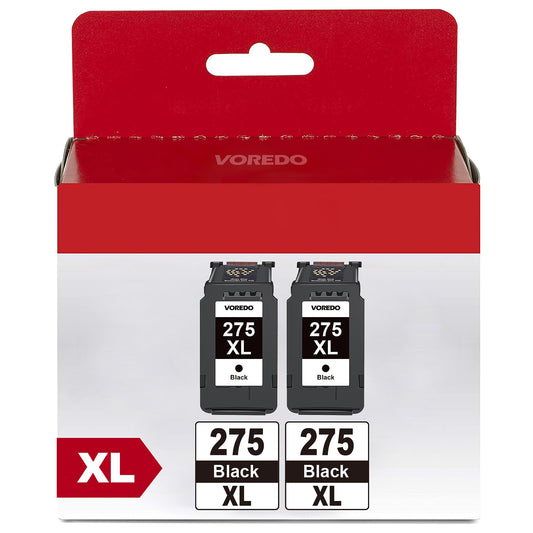275XL Black Ink Cartridges Compatible for Canon PG-275 Ink Black for Canon PG-275XL Ink Cartridges for Canon Printer Ink 275XL Black PIXMA TR4720 TR4723 TS3720 TS3522 TS3520 TS3722 TR4722 (2 Black)