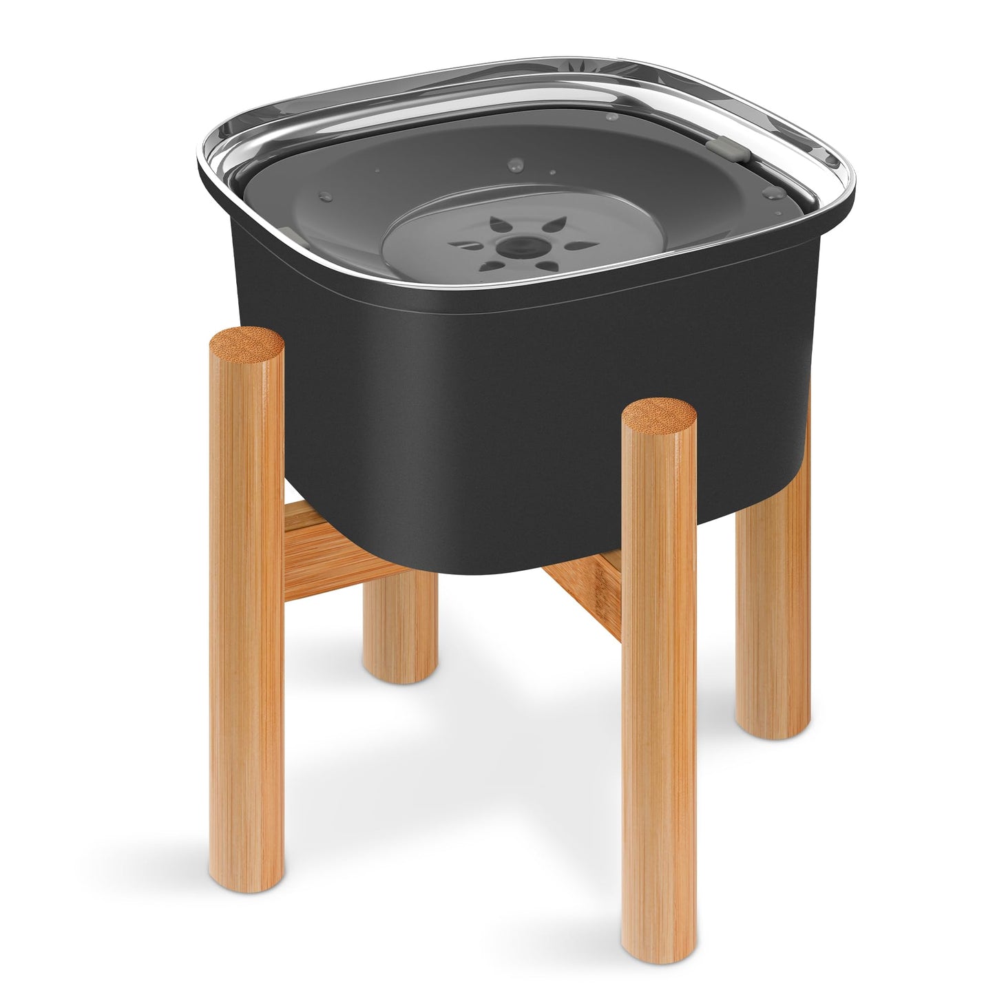 Decflow 3L Elevated Dog Water Bowl, Stainless Steel Raised Slow Water Bowl with Stand, Large Capacity No Spill Dog Dispenser for Small, Medium and Large Dogs