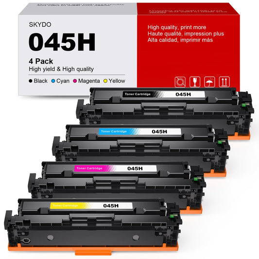 045H Toner Cartridge Replacement for Canon 045 045 H CRG-045 Work with Canon Color ImageCLASS MF634Cdw MF632Cdw LBP612Cdw LBP613Cdw MF632 MF634 Series Printer Toner (4 Pack)
