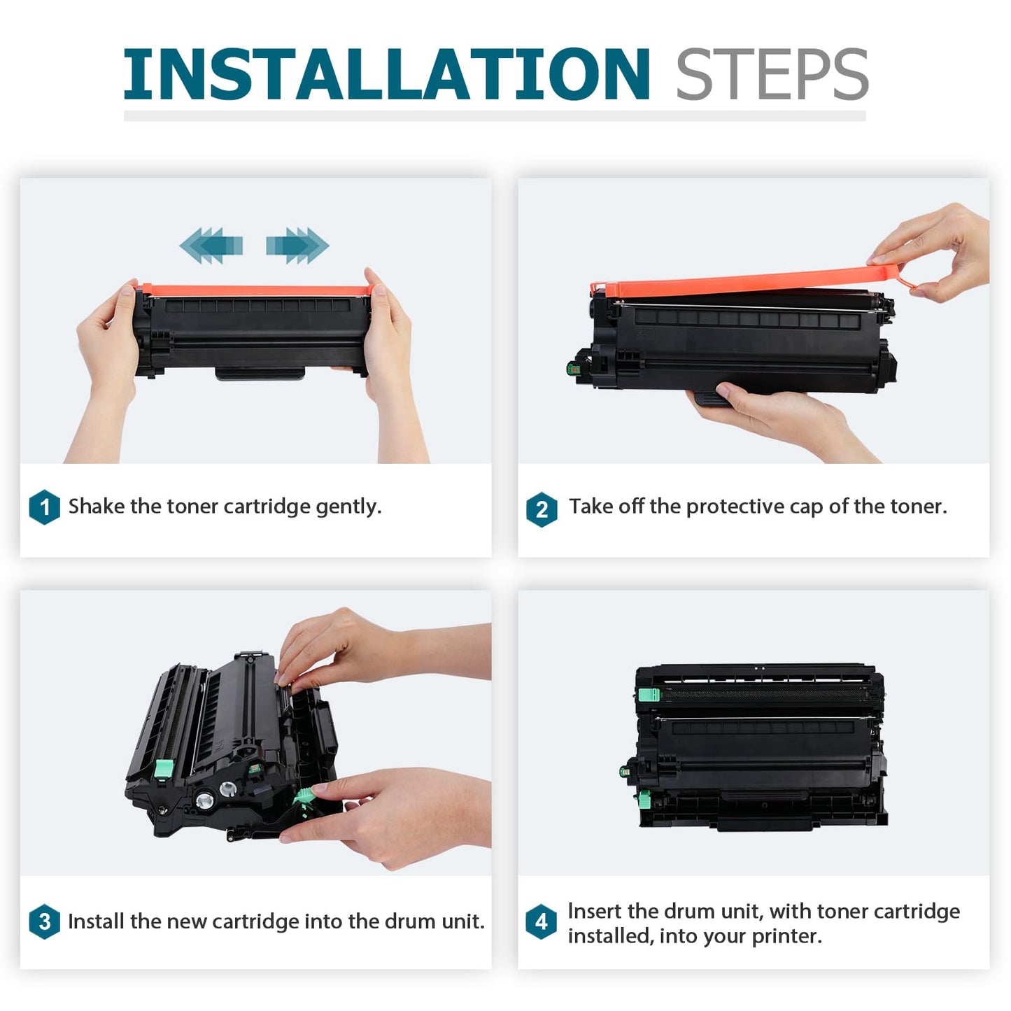 TN830 Toner Cartridge Compatible Replacement for TN830BK TN830XL TN-830XL for HL-L2400D HL-L2405W HL-L2480DW DCP-L2640DW HL-L2460DW MFC-L2820DW Printer High Yield (2-Black)