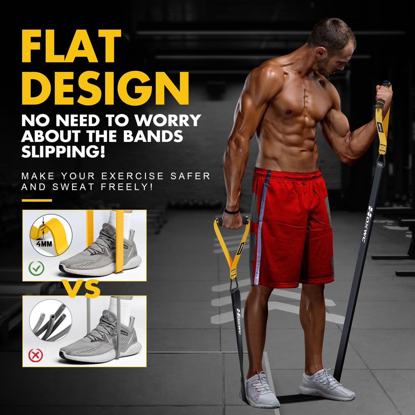 HOXWC Resistance Bands Men, Heavy Duty Power Bands with Door Anchor, Handles, Bag, Pull Up Resistance Bands for Weight Lifting, Muscle Training, Physical Therapy, Shape Body, Home Workouts