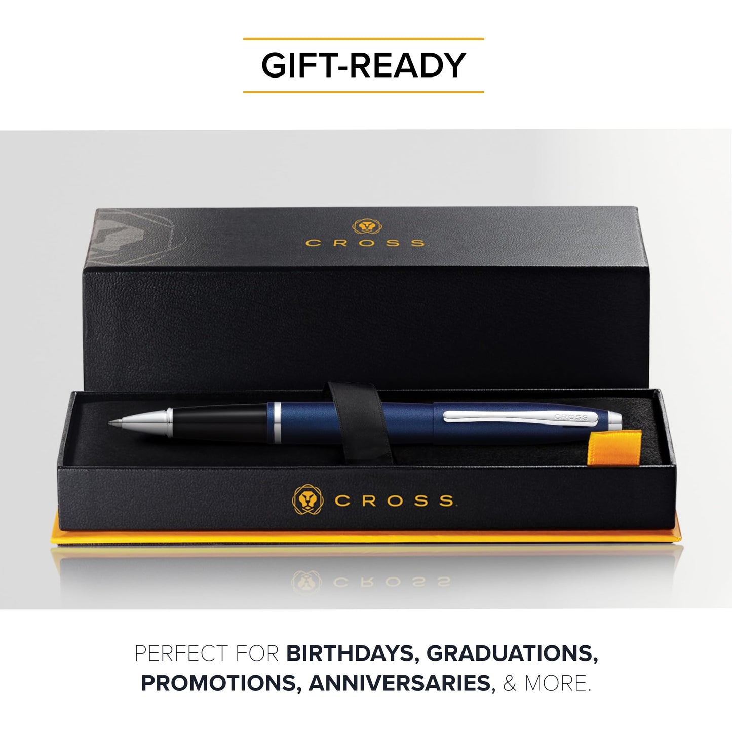 Cross Calais Matte Metallic Midnight Blue Rollerball Pen in Premium Gift Box