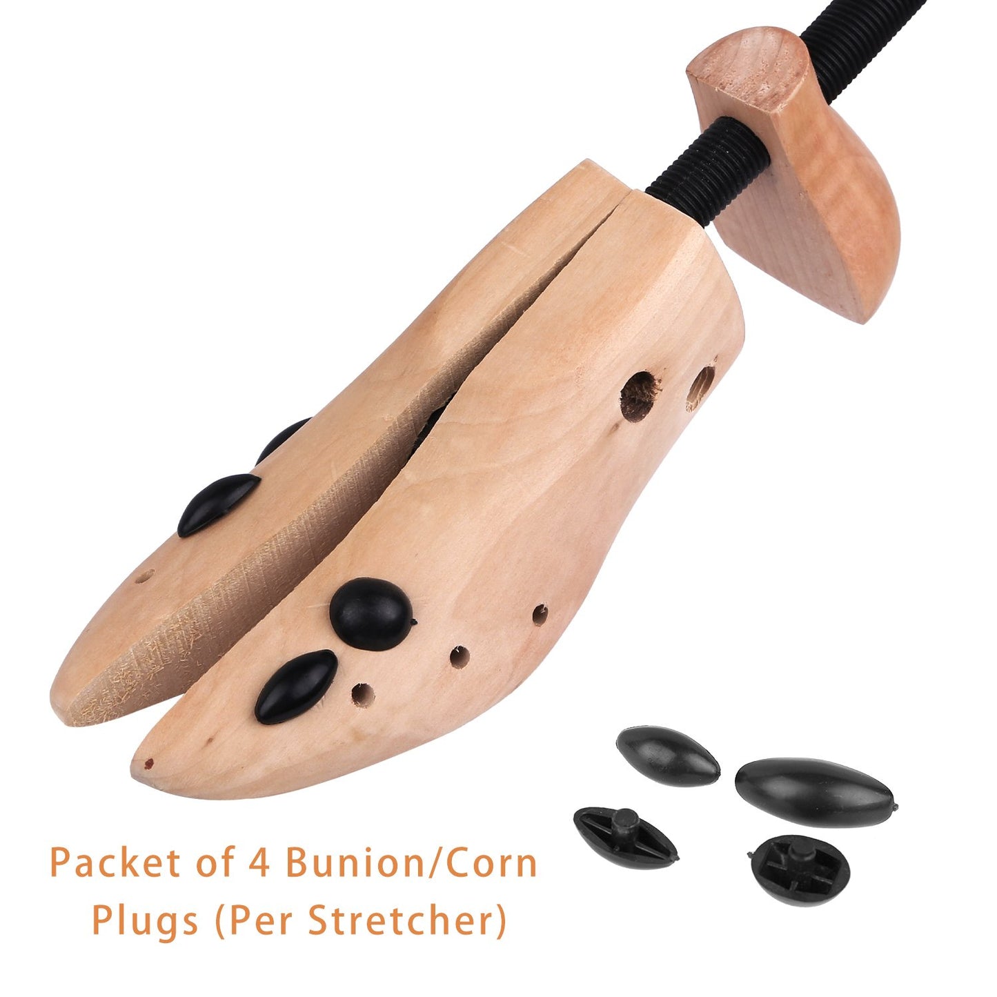 KevenAnna Pair of Premium Professional 2-way Wooden Shoe Trees, Wooden Shoe Stretcher for Men or Women (Large)