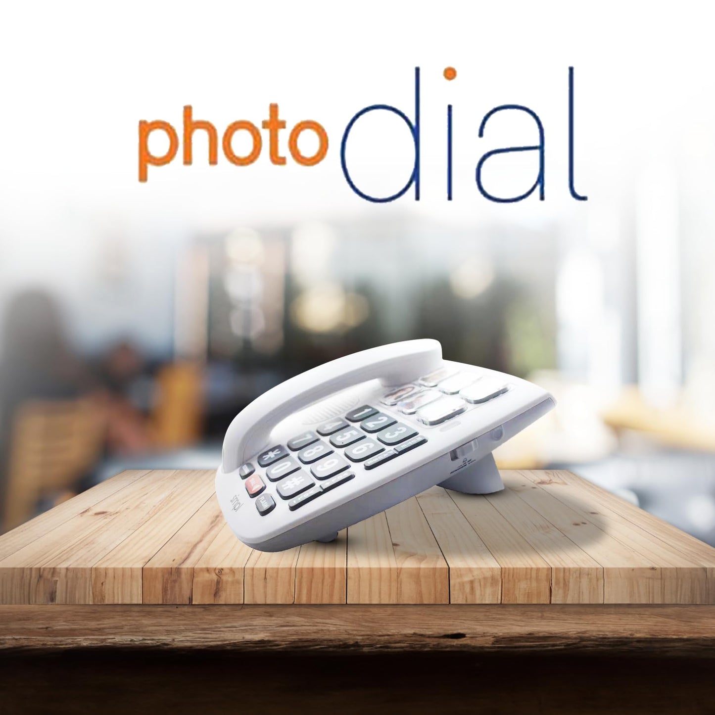 SMPL Landline Photo Memory Big Button Phone for Seniors - One-Touch Dialing, Large Buttons, Amplify by Call, Alzheimer's, Dementia - Ideal Phone for Seniors (Model 56010)