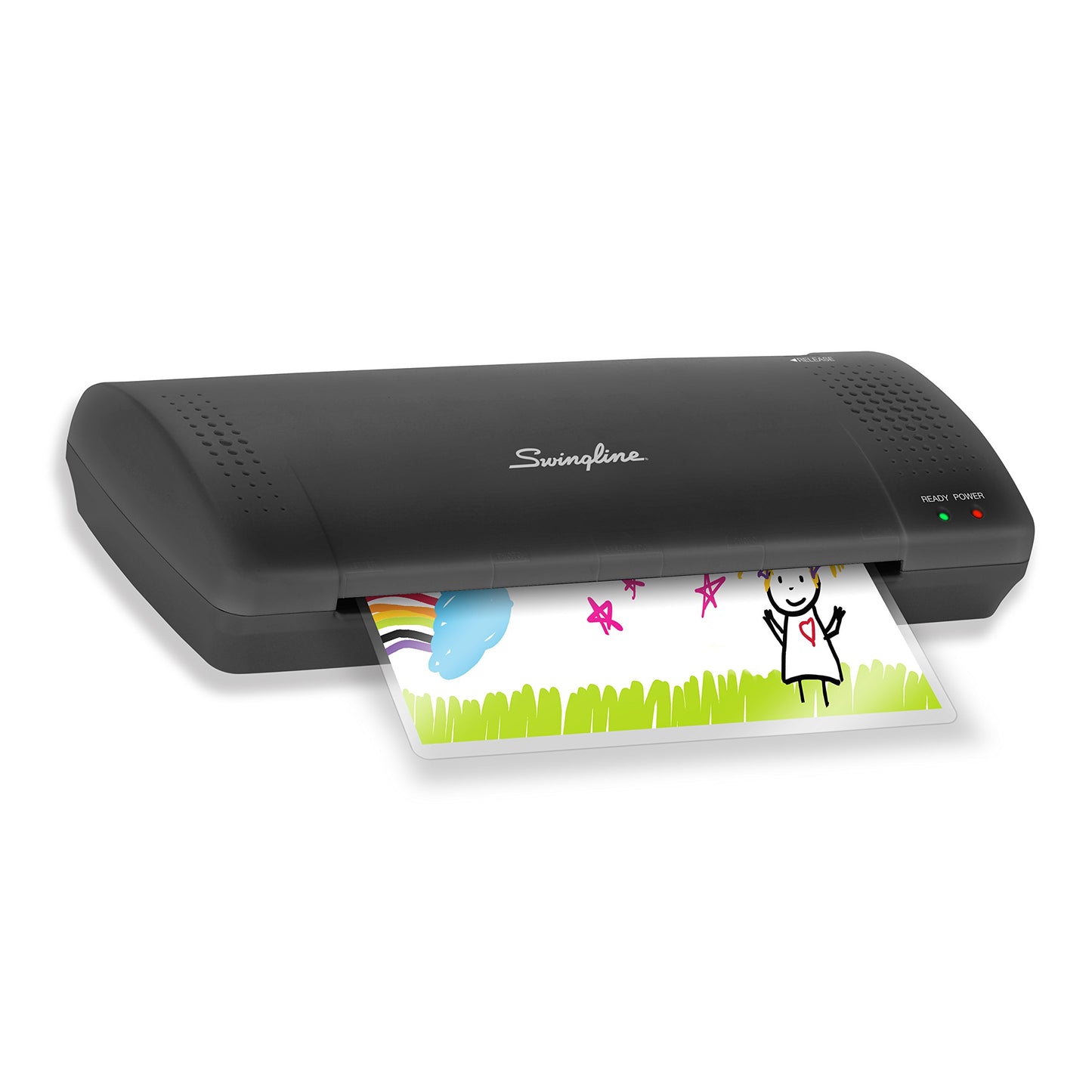 Swingline Thermal Inspire Plus Laminator, 9 Inch Max Width, Quick Warm-Up, Includes 5 Laminating Pouches, Black (6447470185)