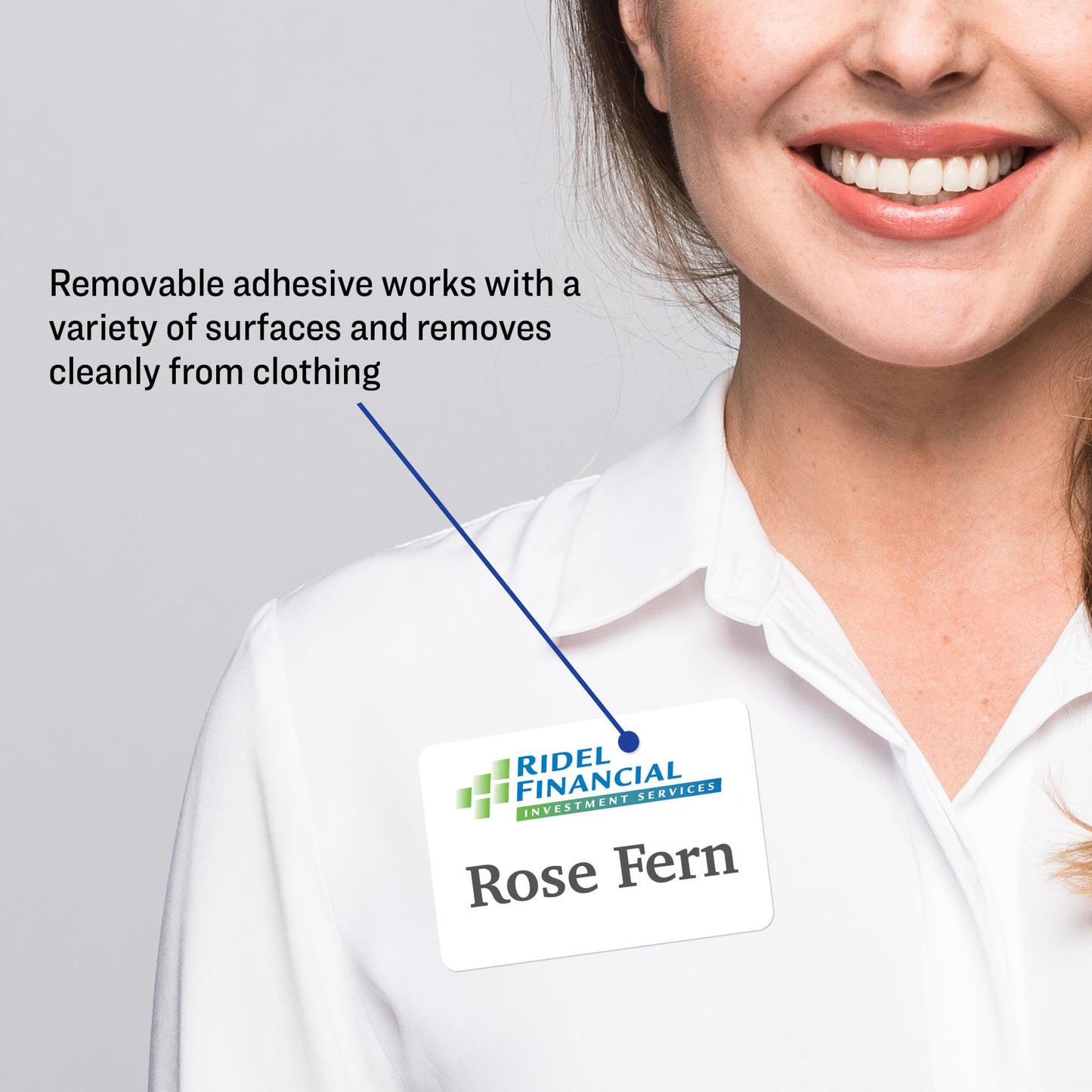 Flexible Adhesive Name Badge Labels, Laser/Inkjet