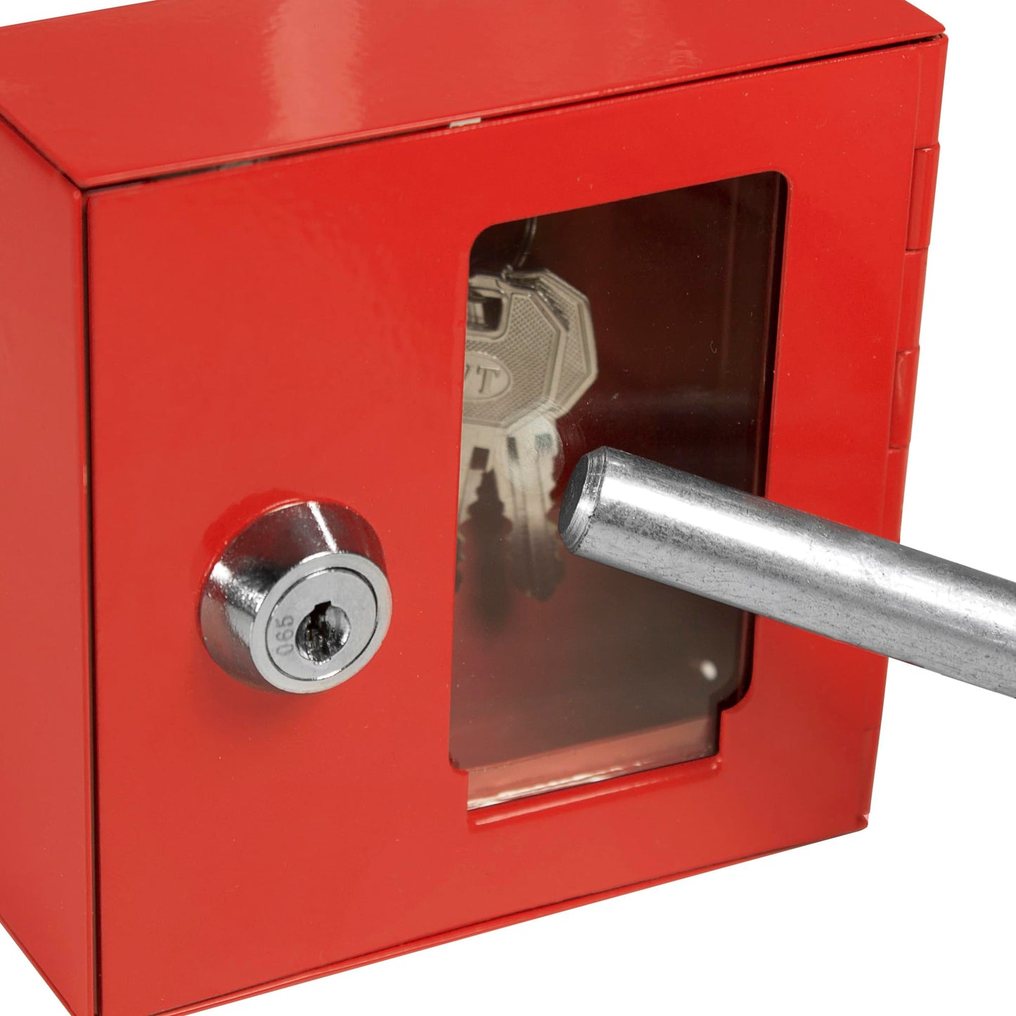 Barska AX11838 Breakable Emergency Key Box with Attached Hammer (Red)