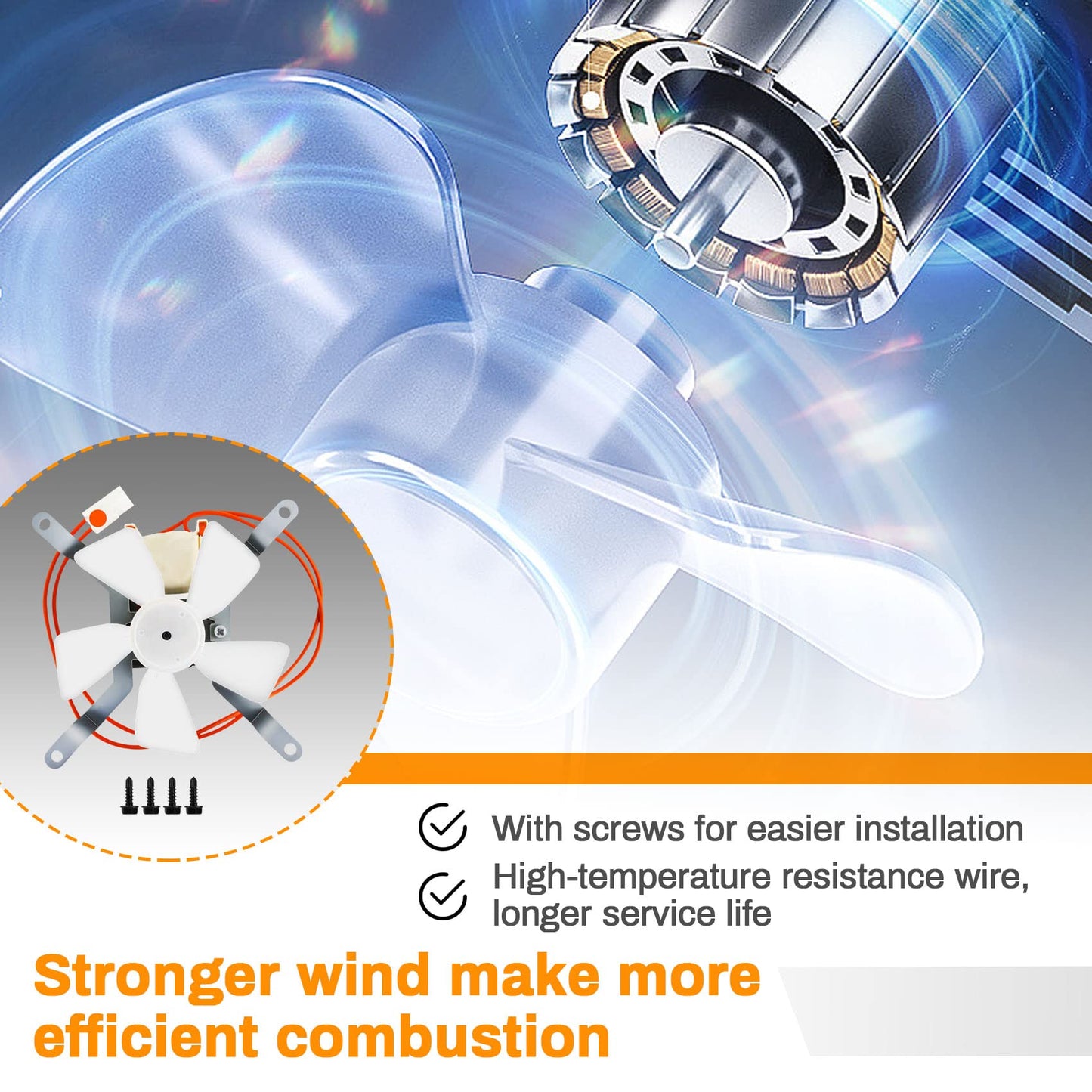 Auger Motor,Grill Induction Fan Kit,Fire Burn Pot and Hot Rod Ignitor,Traeger Parts Replacement Traeger Grill Parts for Pit Boss Grill Parts and Auger Motor for Traeger Grill,Traeger Fan Ignitor Kit