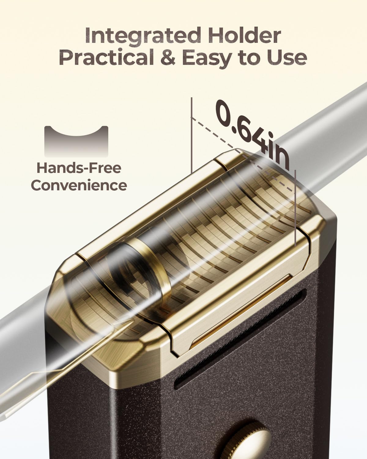 All-in-one Torch Lighter, Multifunctional Accessories with Gift Box (Brown and Gold (Brown and Gold)