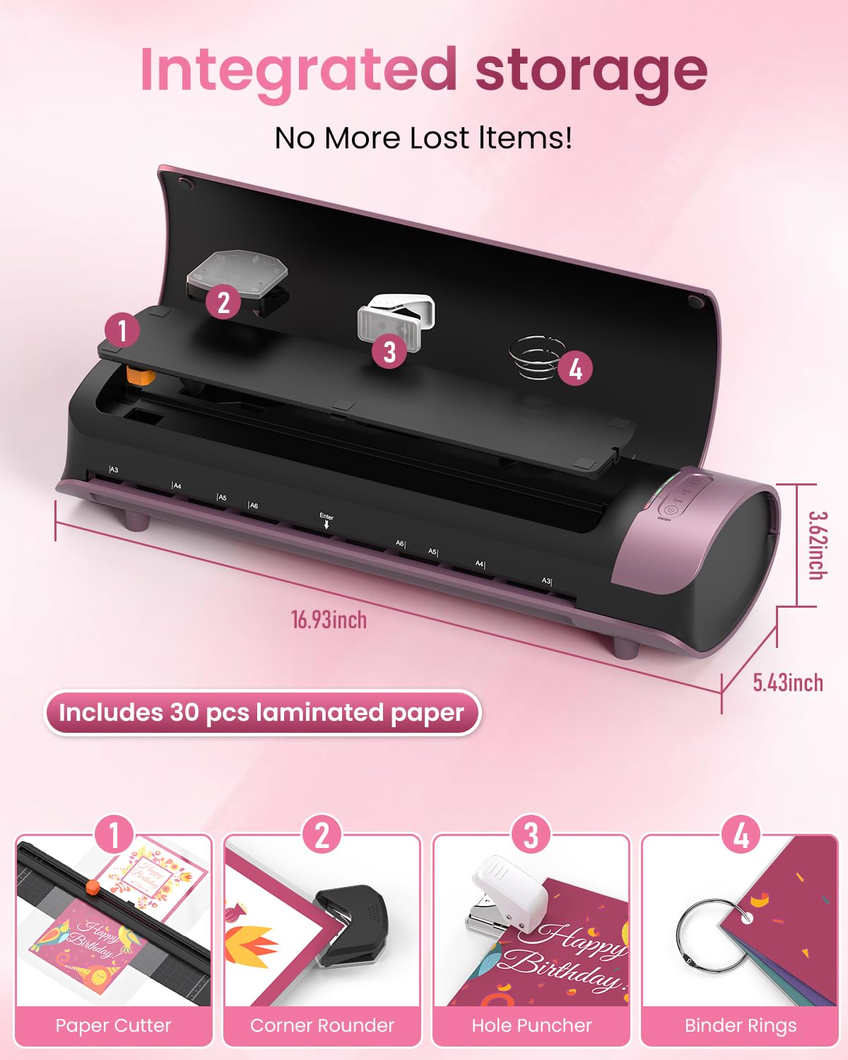 Laminator Machine Thermal Laminating Machine with Sheets 11x17 Personal Laminator for Teachers, 13 Inch Lamination Machine 60S Warm Up Office Presentation laminators, A3 Portable Paper Laminate Kit