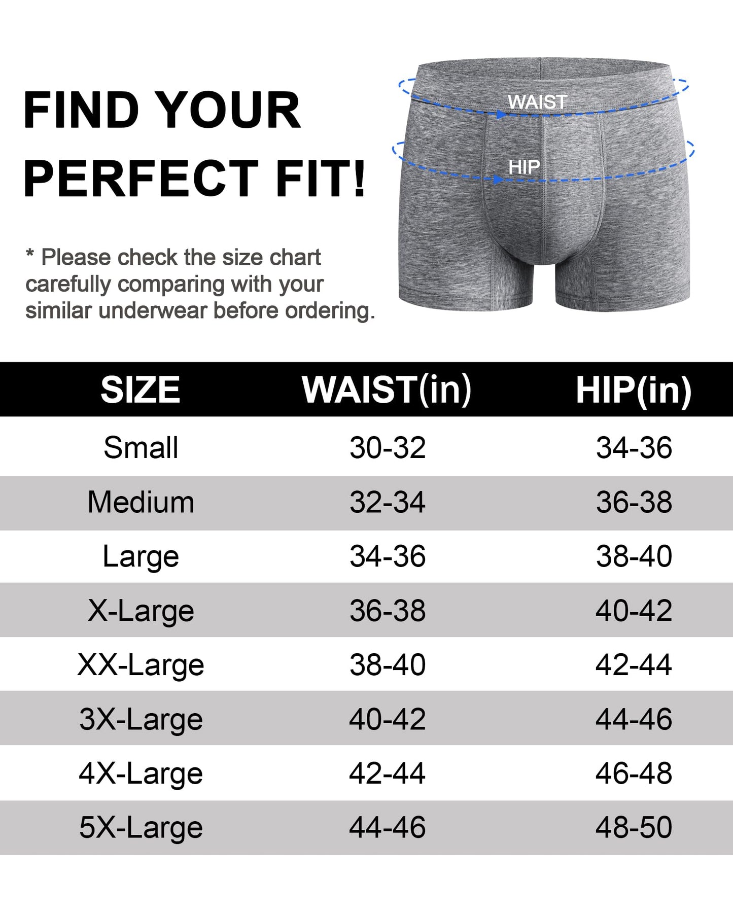 Battewa Incontinence Underwear for Men Boxer Briefs Washable Urinary Absorbent Leak Proof Underwear for Bladder leak 50ml (2X-Large,3Color,3 Pack)