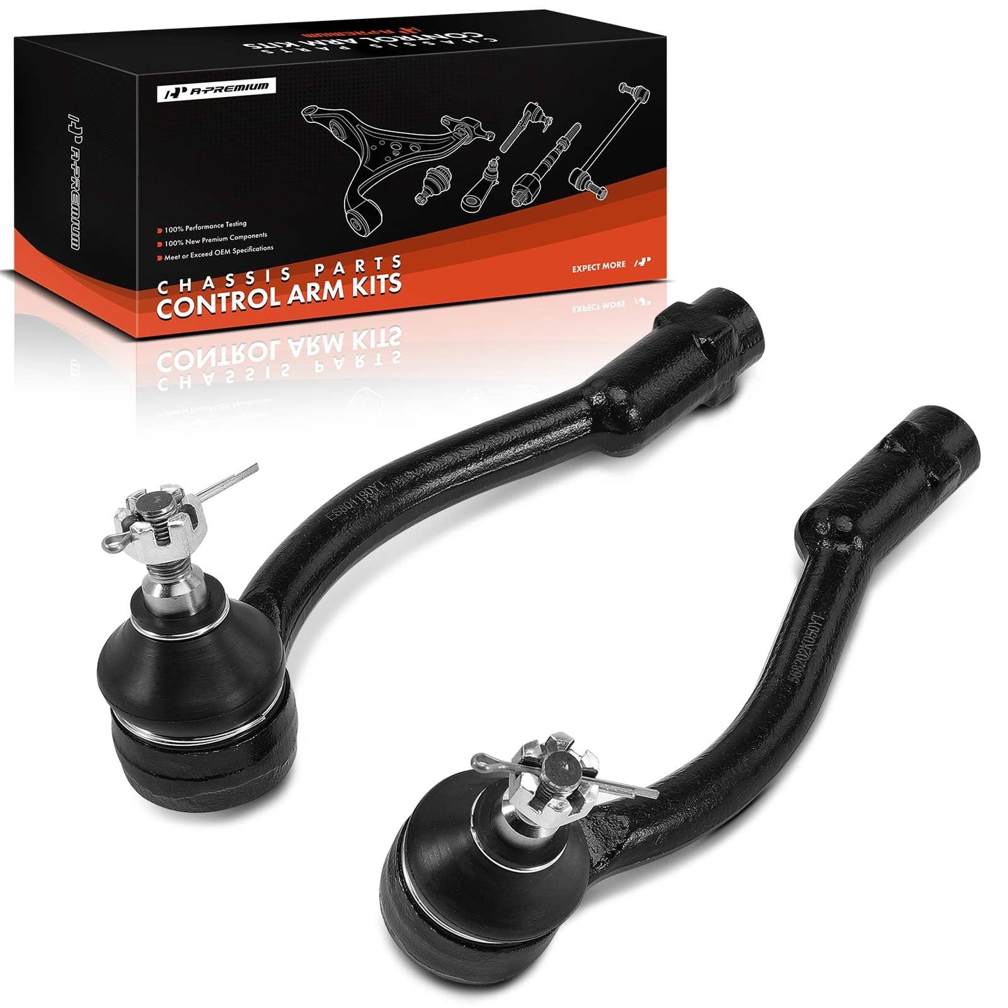 A-Premium 2 x Front Outer Tie Rod Ends, Compatible with Kia Soul 2010 2011 2012 2013