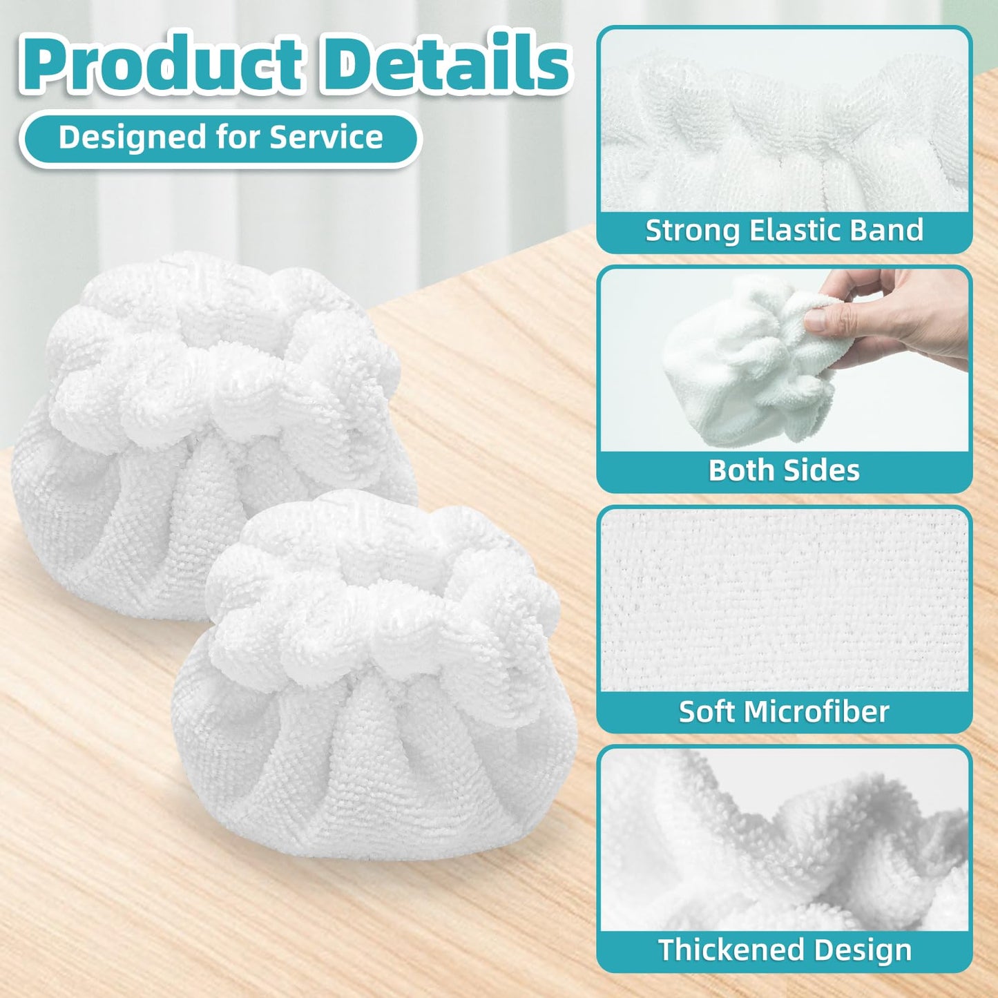 LOVECO 10 Pack Small Microfiber Bonnets (Triangle) Steam Mop Pads Compatible with Dupray Steam Cleaner etc, Reusable Washable Steam Cleaner Accessories for Multi-Surface